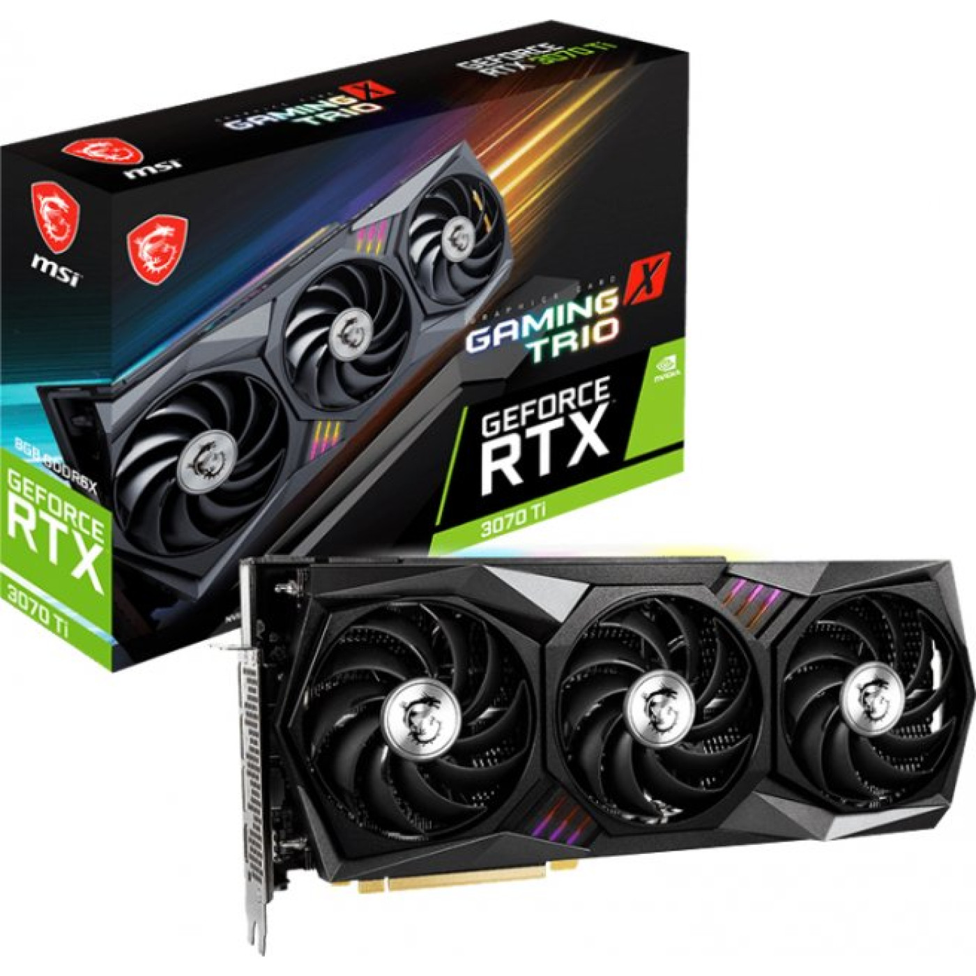 Видеокарта MSI RTX 3070 8Gb Gaming X Trio (GeForce RTX 3070 GAMING X TRIO) (GDDR6, 256 bit, PCI-E 4.0 x16) U1