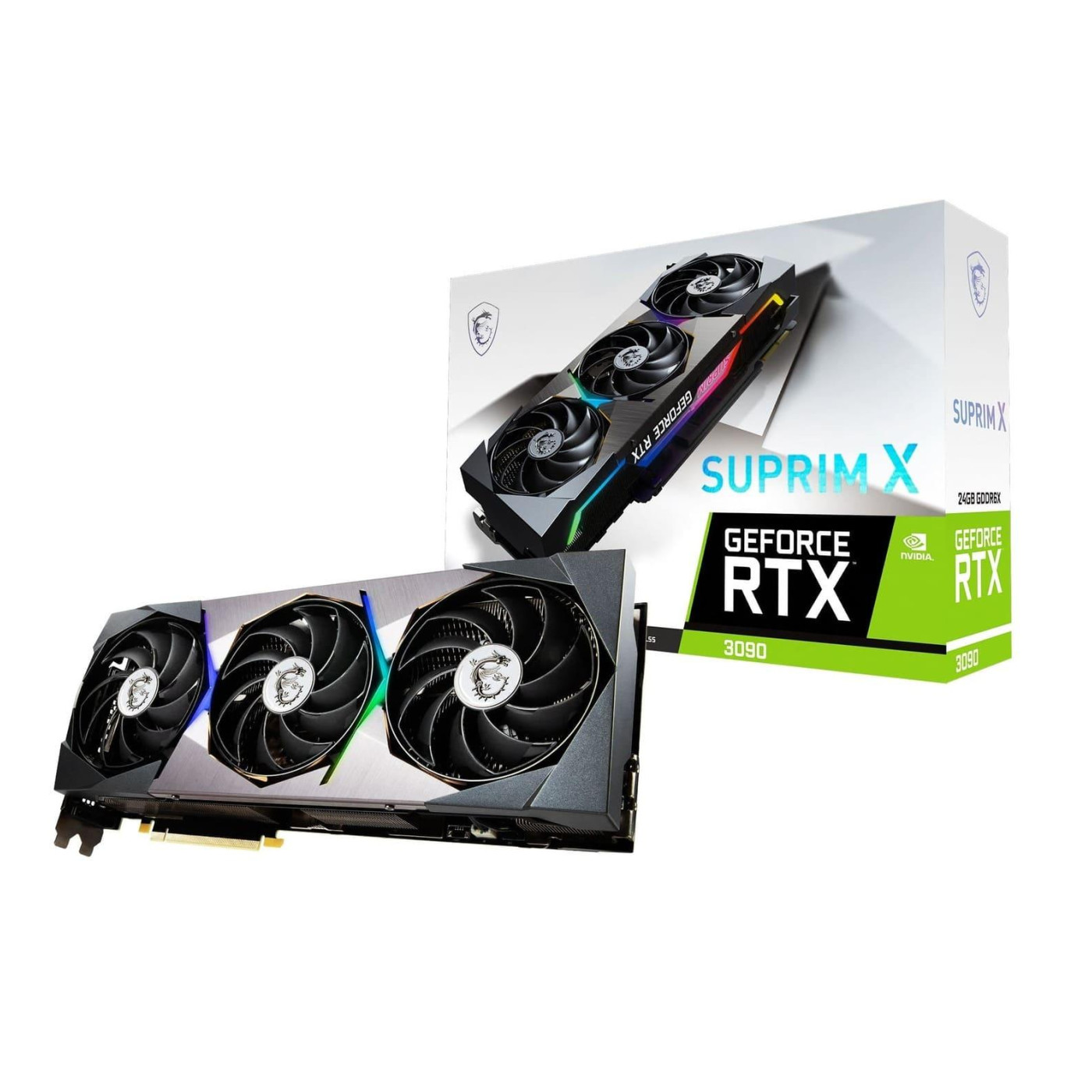 Відеокарта MSI RTX 3090 24Gb Suprim X (GeForce RTX 3090 SUPRIM X 24G) (GDDR6X, 384 bit, PCI-E v4.0) Б/в