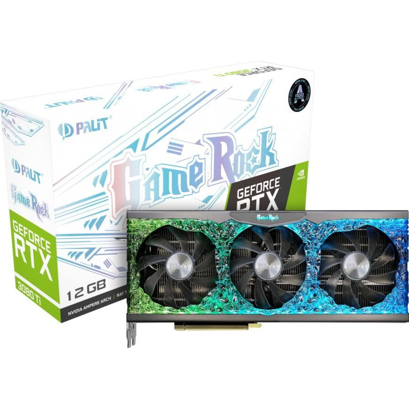 Відеокарта Palit RTX 3080Ti 12Gb GameRock (NED308T019KB-1020G) (GDDR6X, 384 bit, PCI-E v4.0) Б/в