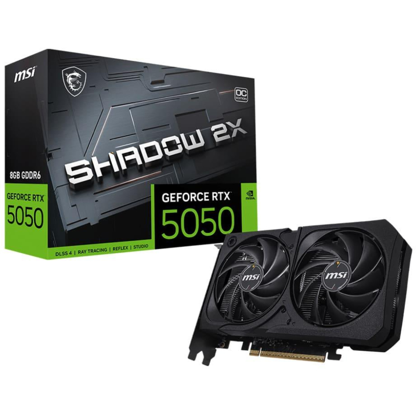 Відеокарта MSI RTX 5050 8G SHADOW 2X OC (RTX 5050 8G SHADOW 2X OC) (GDDR6, 128 bit, PCI-E v5.0 x16)