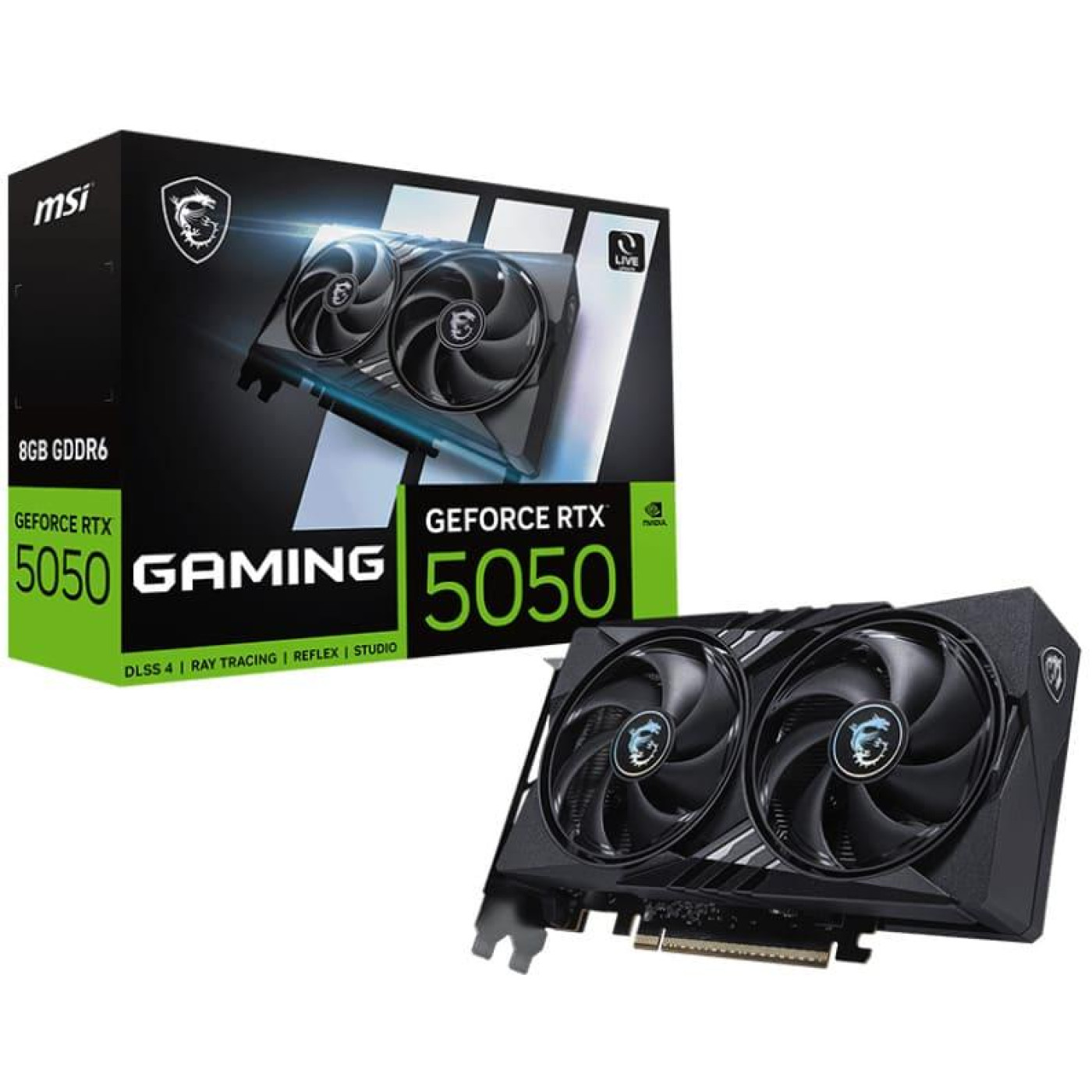 Видеокарта MSI RTX 5050 8G GAMING (RTX 5050 8G GAMING) (GDDR6, 128 bit, PCI-E v5.0 x16)