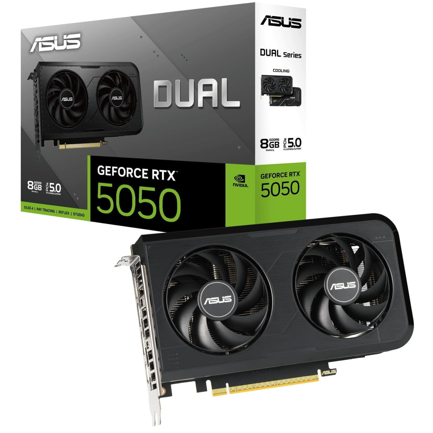 Видеокарта ASUS RTX 5050 8GB DUAL (DUAL-RTX5050-8G) (GDDR6, 128 bit, PCI-E v5.0 x16)