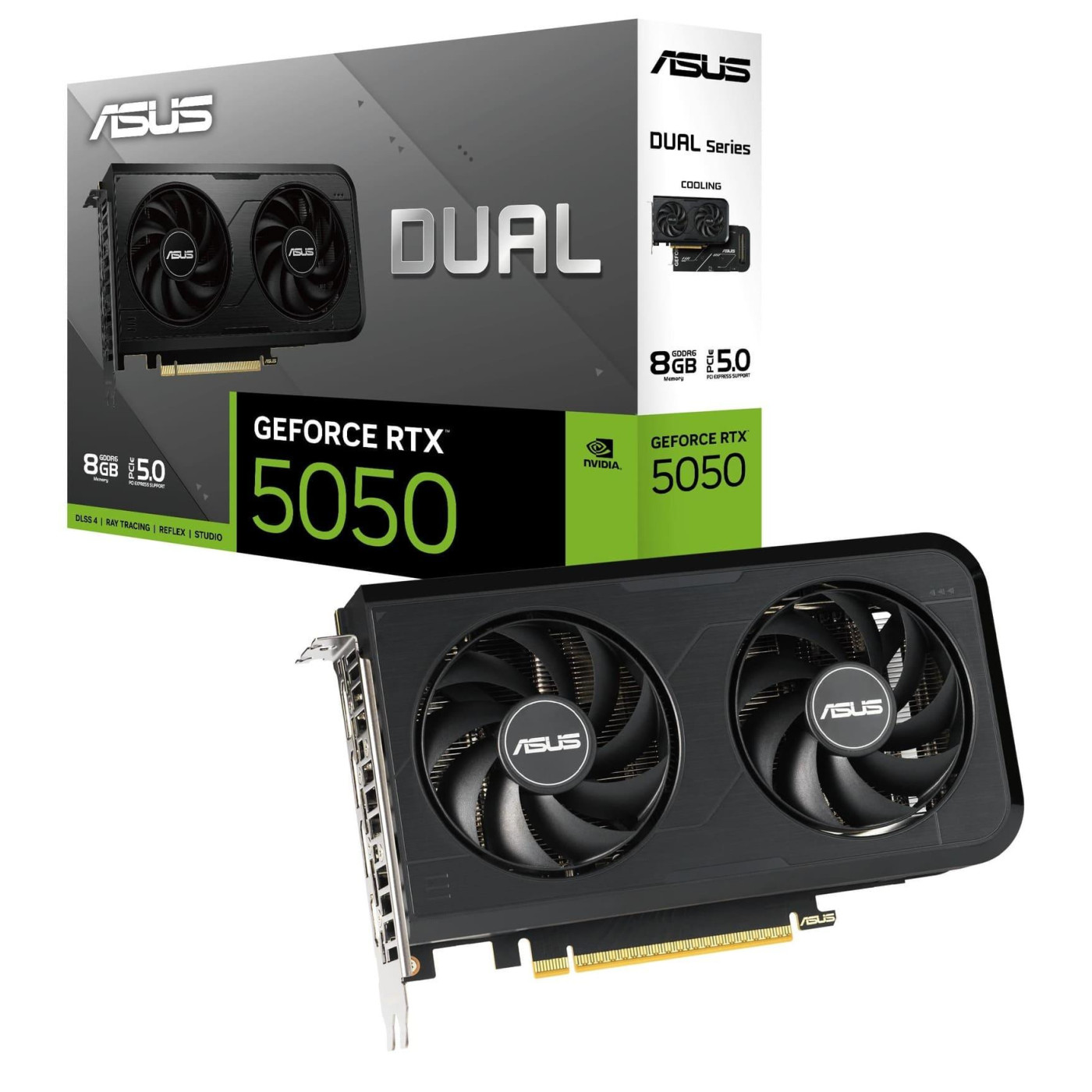 Видеокарта ASUS RTX 5050 8GB DUAL OC Edition (DUAL-RTX5050-O8G) (GDDR6, 128 bit, PCI-E v5.0 x16)