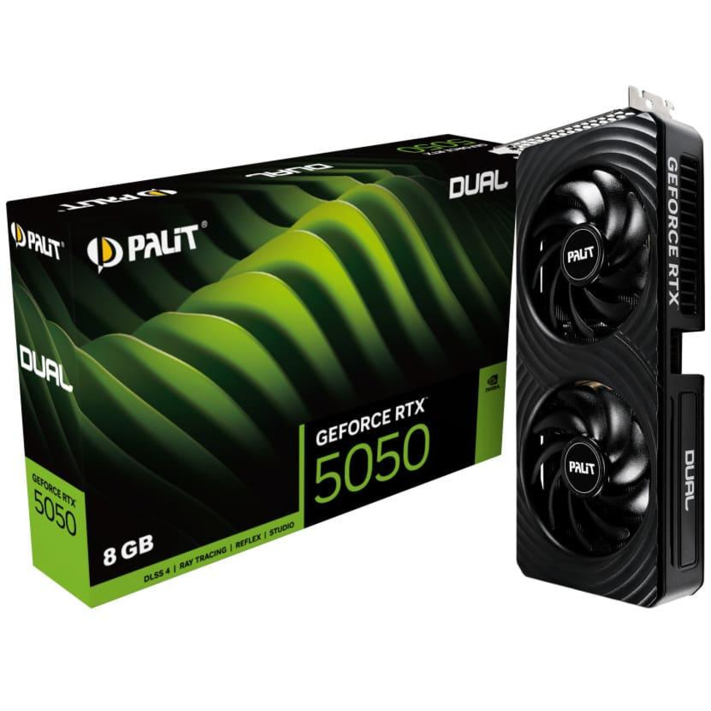 Відеокарта Palit RTX 5050 8GB Dual (NE65050019P1-GB2070D) (GDDR6, 128 bit, PCI-E v5.0 x16)