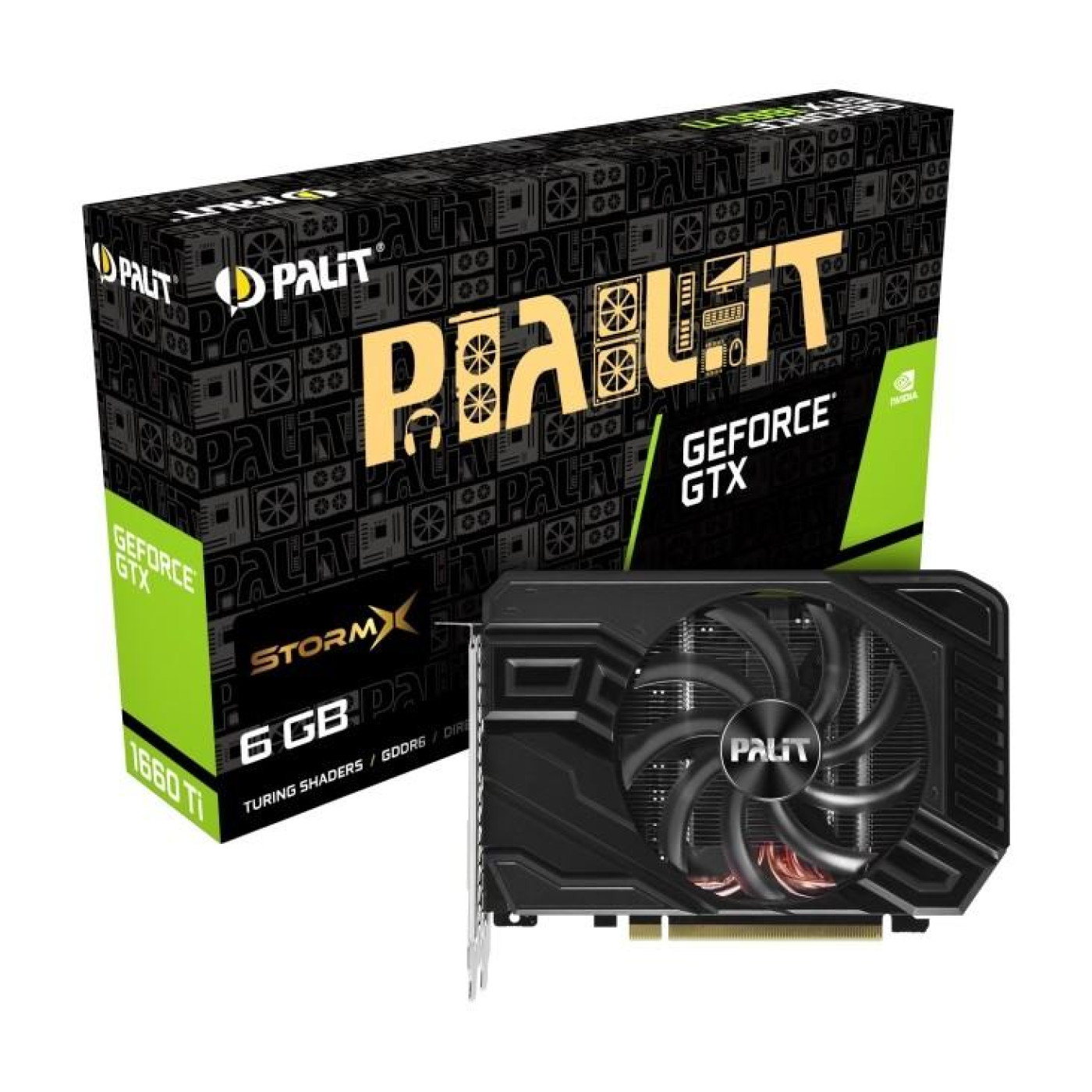 Відеокарта Palit GTX 1660Ti 6GB StormX (NE6166T018J9-161F) (GDDR6, 192 bit, PCI-E 3.0 x16) Б/в