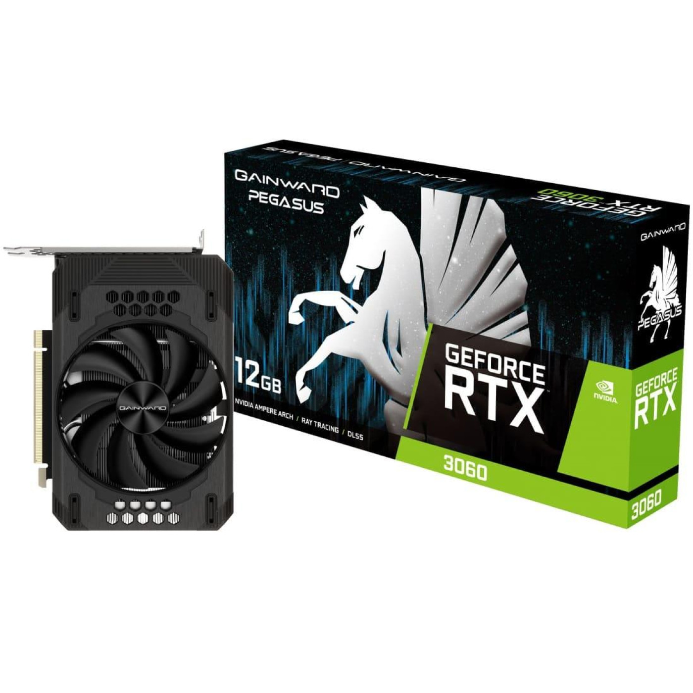 Відеокарта Gainward RTX 3060 12GB Pegasus (NE63060019K9-190AE) (GDDR6, 192 bit, PCI-E v4.0) Б/в