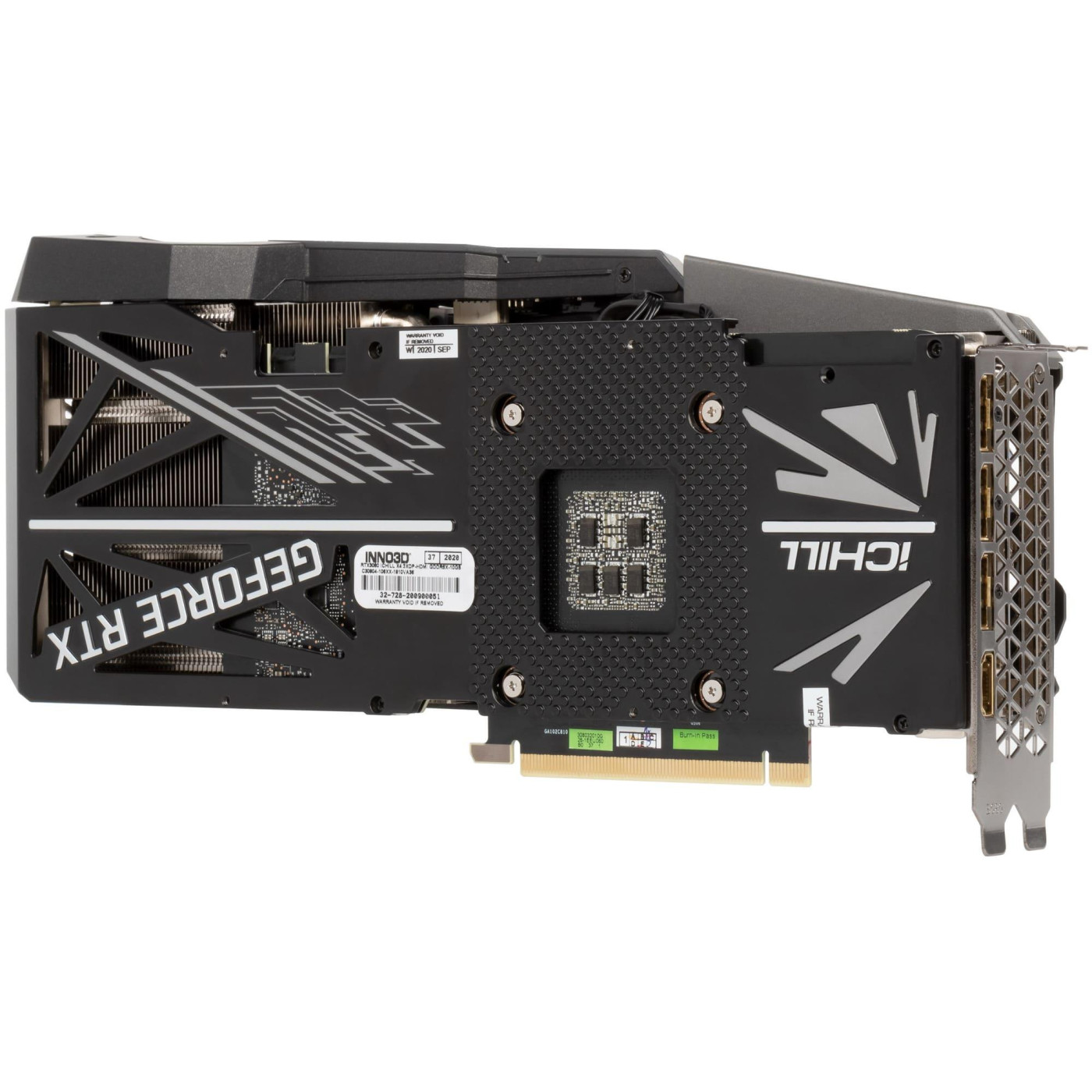 Відеокарта Inno3D RTX 3080 10Gb ICHILL X4 (M30804-106X-1810VA37N) (GDDR6X, 320 bit, PCI-E v4.0 x16) Б/в