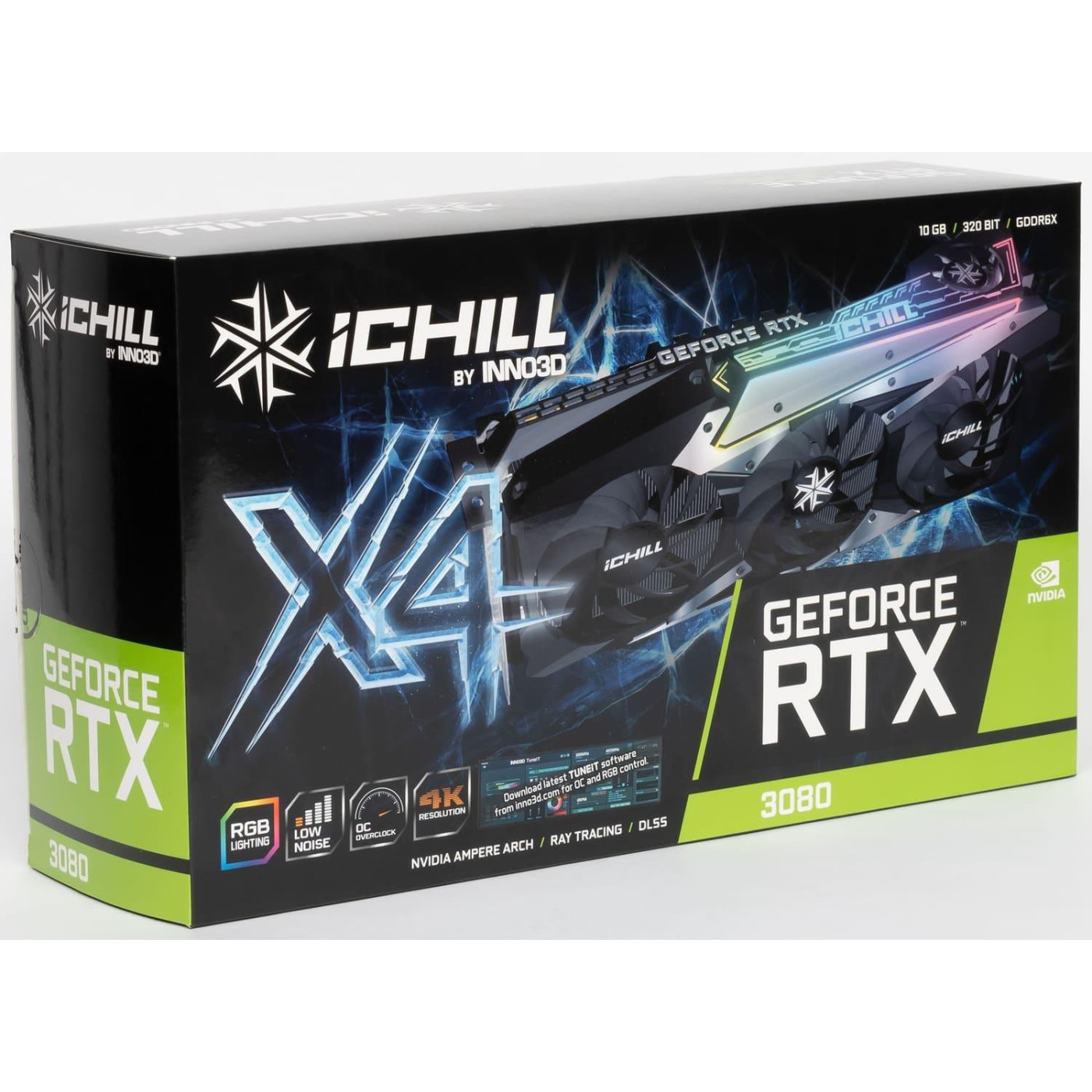 Відеокарта Inno3D RTX 3080 10Gb ICHILL X4 (M30804-106X-1810VA37N) (GDDR6X, 320 bit, PCI-E v4.0 x16) Б/в