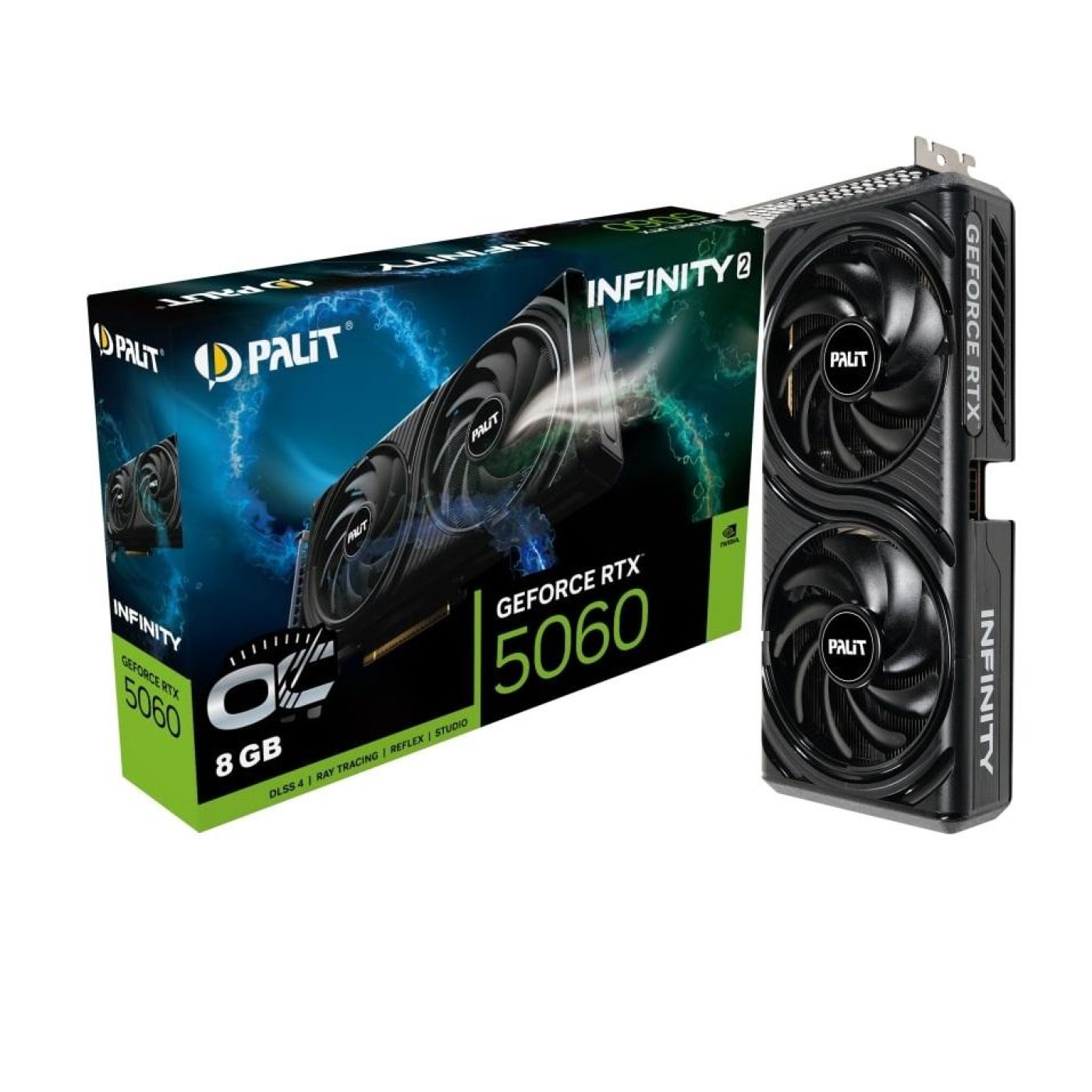 Відеокарта Palit RTX 5060 8GB Infinity 2 OC (NE75060V19P1-GB2063L) (GDDR7, 128 bit, PCI-E v5.0 x16)