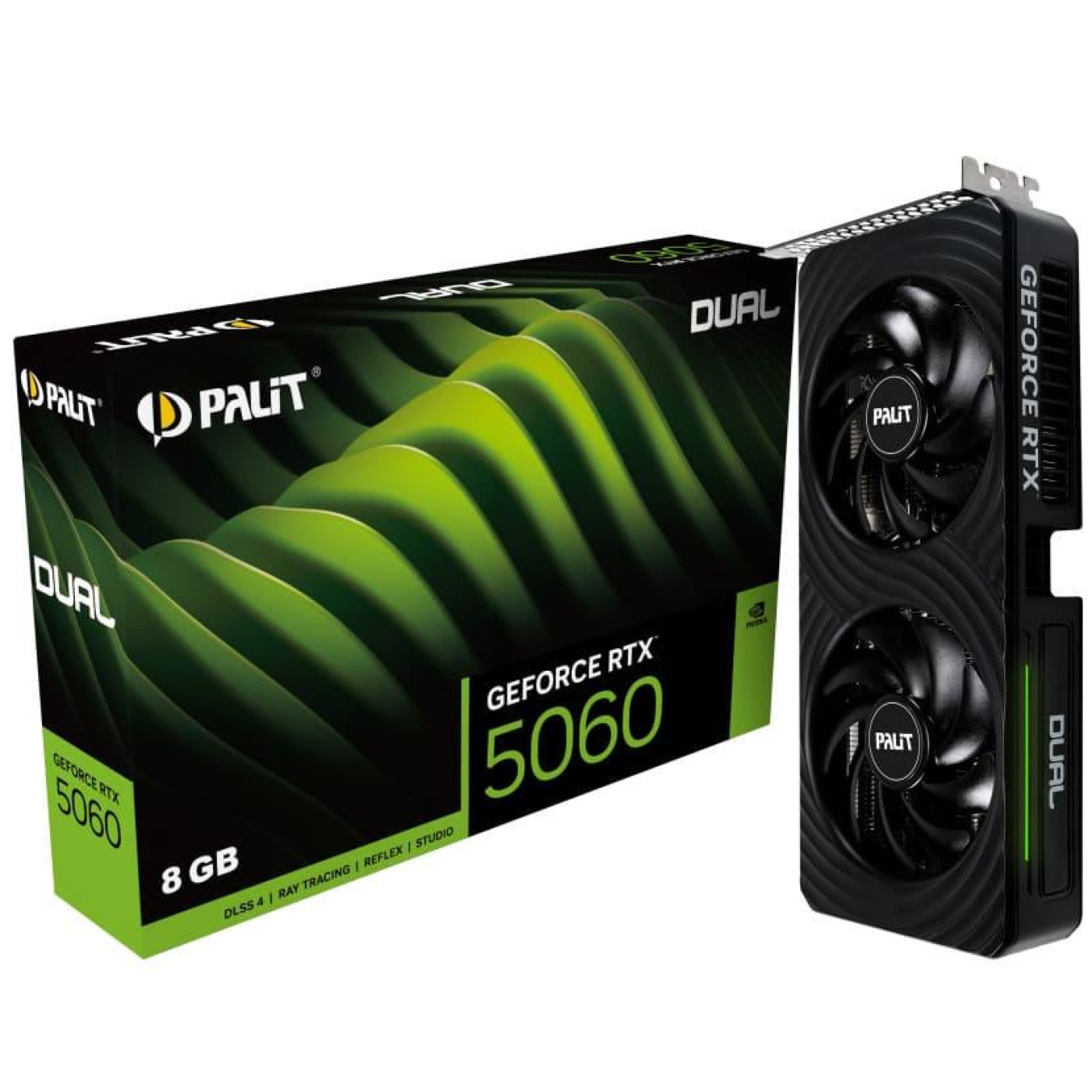 Видеокарта Palit RTX 5060 8GB Dual (NE75060019P1-GB2063D) (GDDR7, 128 bit, PCI-E v5.0 x16)