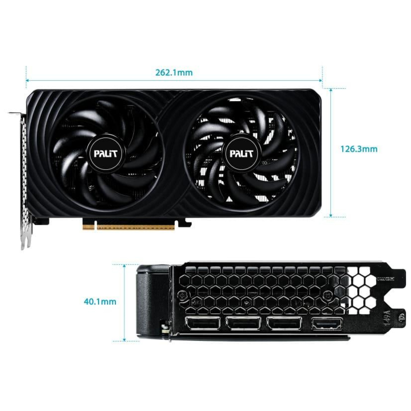 Відеокарта Palit RTX 5060 8GB Dual OC (NE75060S19P1-GB2063D) (GDDR7, 128 bit, PCI-E v5.0 x16)