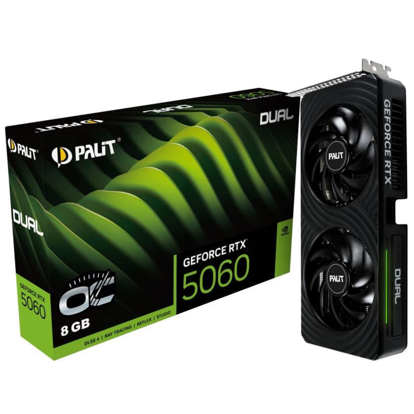 Відеокарта Palit RTX 5060 8GB Dual OC (NE75060S19P1-GB2063D) (GDDR7, 128 bit, PCI-E v5.0 x16)