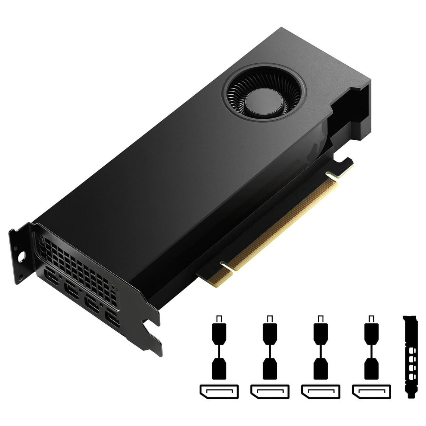 Відеокарта PNY RTX 4000 ADA 20GB LP OEM (VCNRTX4000ADALP-PLK) (GDDR6, 160 bit, PCI-E v4.0 x16)