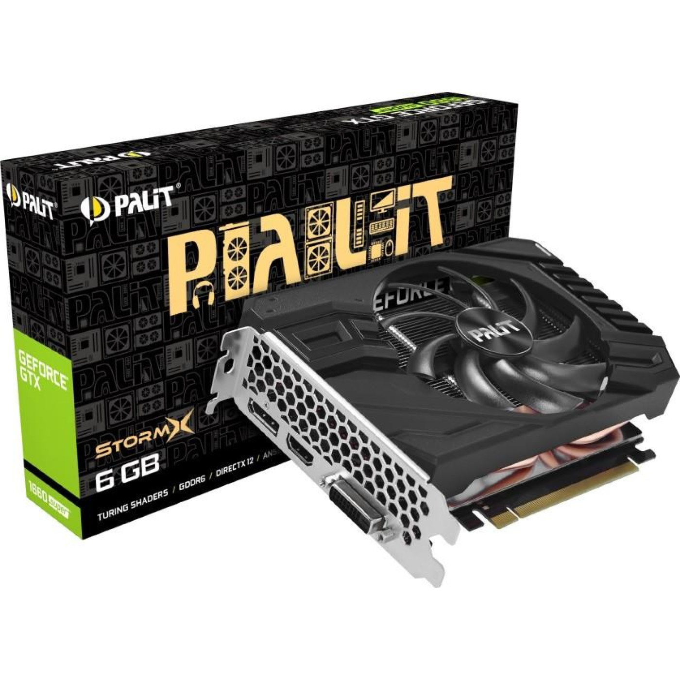Відеокарта Palit GTX 1660 6Gb Super StormX (GTX1660SUPER STORMX 6G) (GDDR6, 192 bit, PCI-E v3.0) Б/в