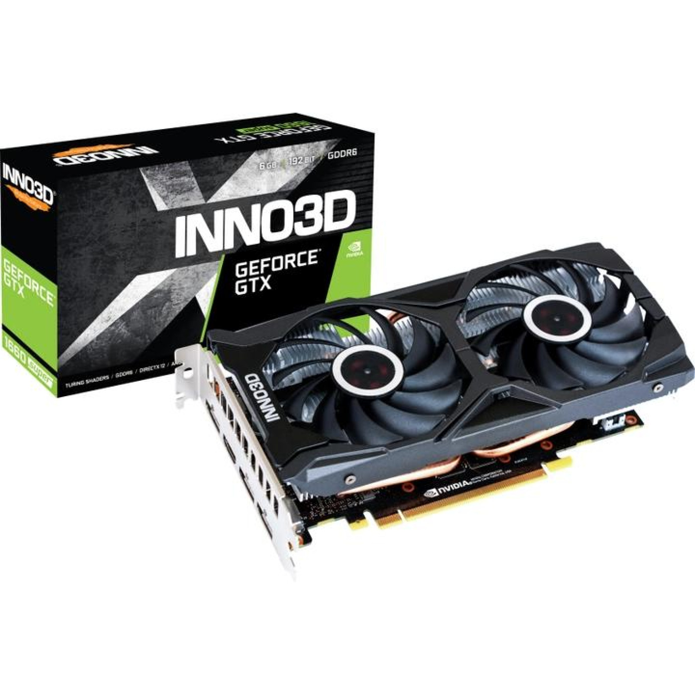 Видеокарта Inno3D GTX 1660 6Gb Super Twin X2 (N166S2-06D6-1712VA15L) (GDDR6, 192 bit, PCI-E 3.0 x16) Б/у