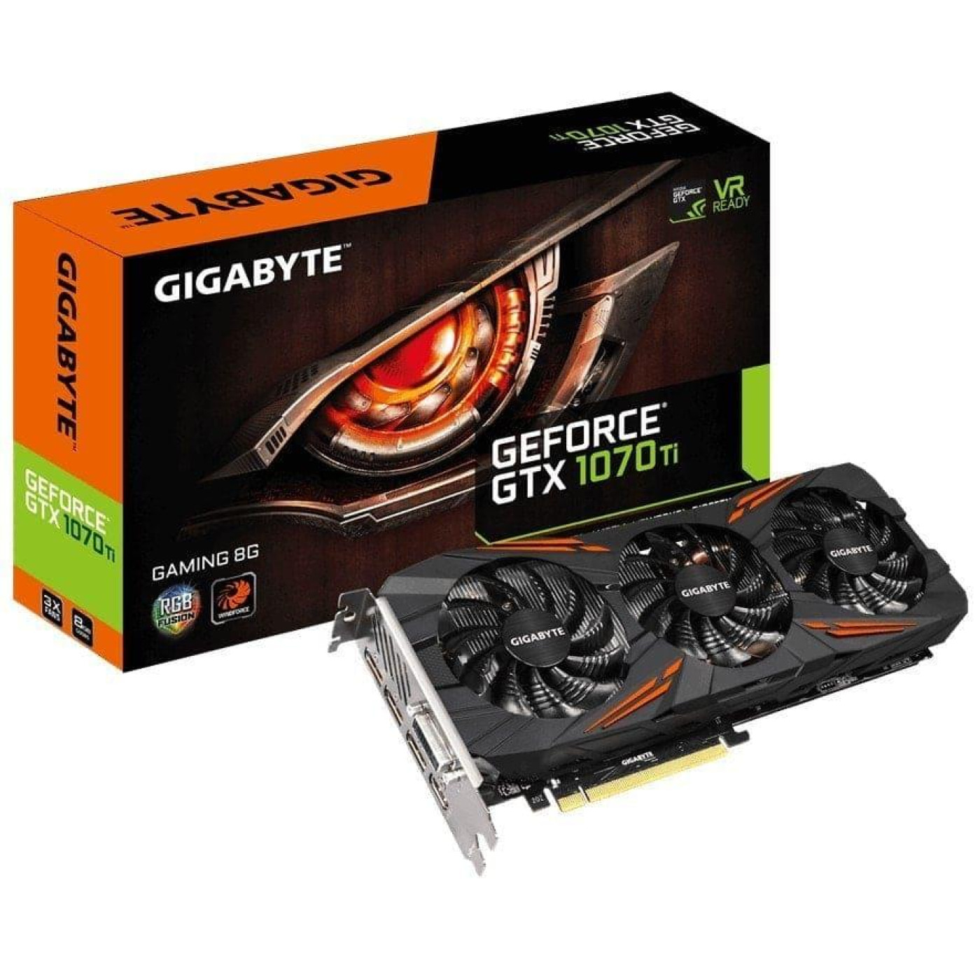 Відеокарта Gigabyte GTX 1070Ti 8Gb Gaming (GV-N107TGAMING-8GD) (GDDR5, 256 bit, PCI-E 3.0 x16)