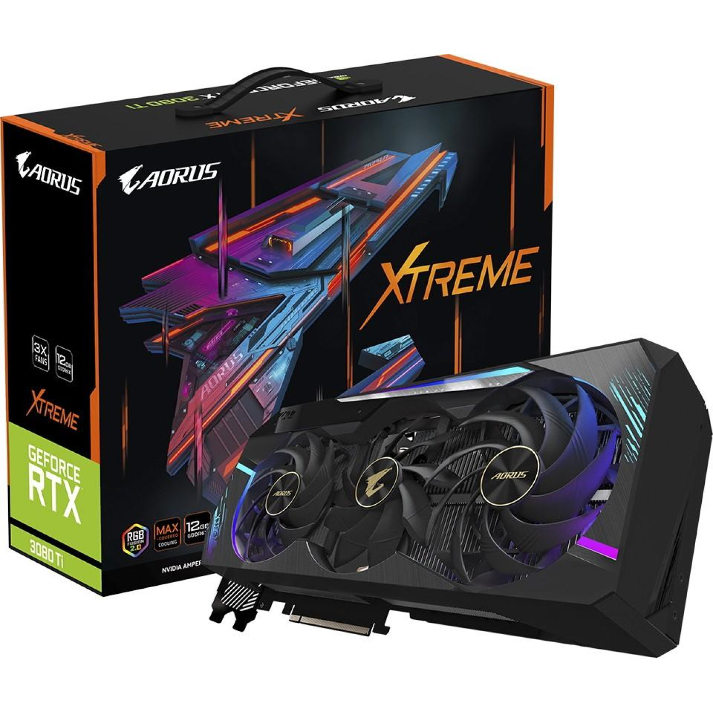 Відеокарта Gigabyte RTX 3080Ti 12Gb Aorus Xtreme (GV-N308TAORUS X-12GD) (GDDR6X, 384 bit, PCI-E v4.0 x16) Б/в