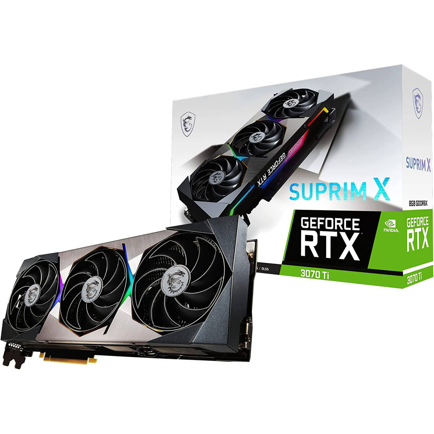 Відеокарта MSI RTX 3070Ti 8Gb Suprim X (GeForce RTX 3070 Ti SUPRIM X 8G) (GDDR6X, 256 bit, PCI-E v4.0) Б/в