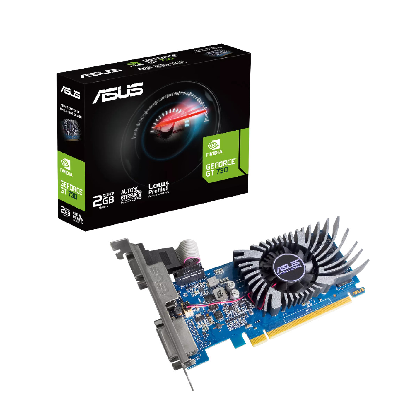Видеокарта ASUS GT 730 2GB DDR3 EVO (GT730-2GD3-BRK-EVO) (GDDR3, 64 bit, PCI-E 2.0)
