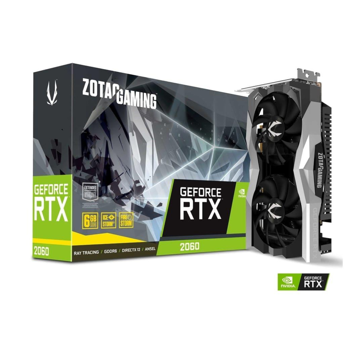 Видеокарта Zotac RTX 2060 6GB Gaming Twin Fan (ZT-T2060F-10M) (GDDR6, 192 bit, PCI-E 3.0 x16)