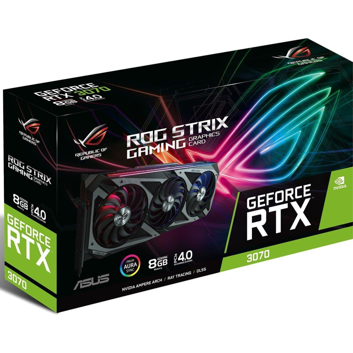 Відеокарта ASUS RTX 3070 8GB Strix Gaming (ROG-STRIX-RTX3070-8G-GAMING) (GDDR6, 256 bit, PCI-E v4.0 x16) Б/в