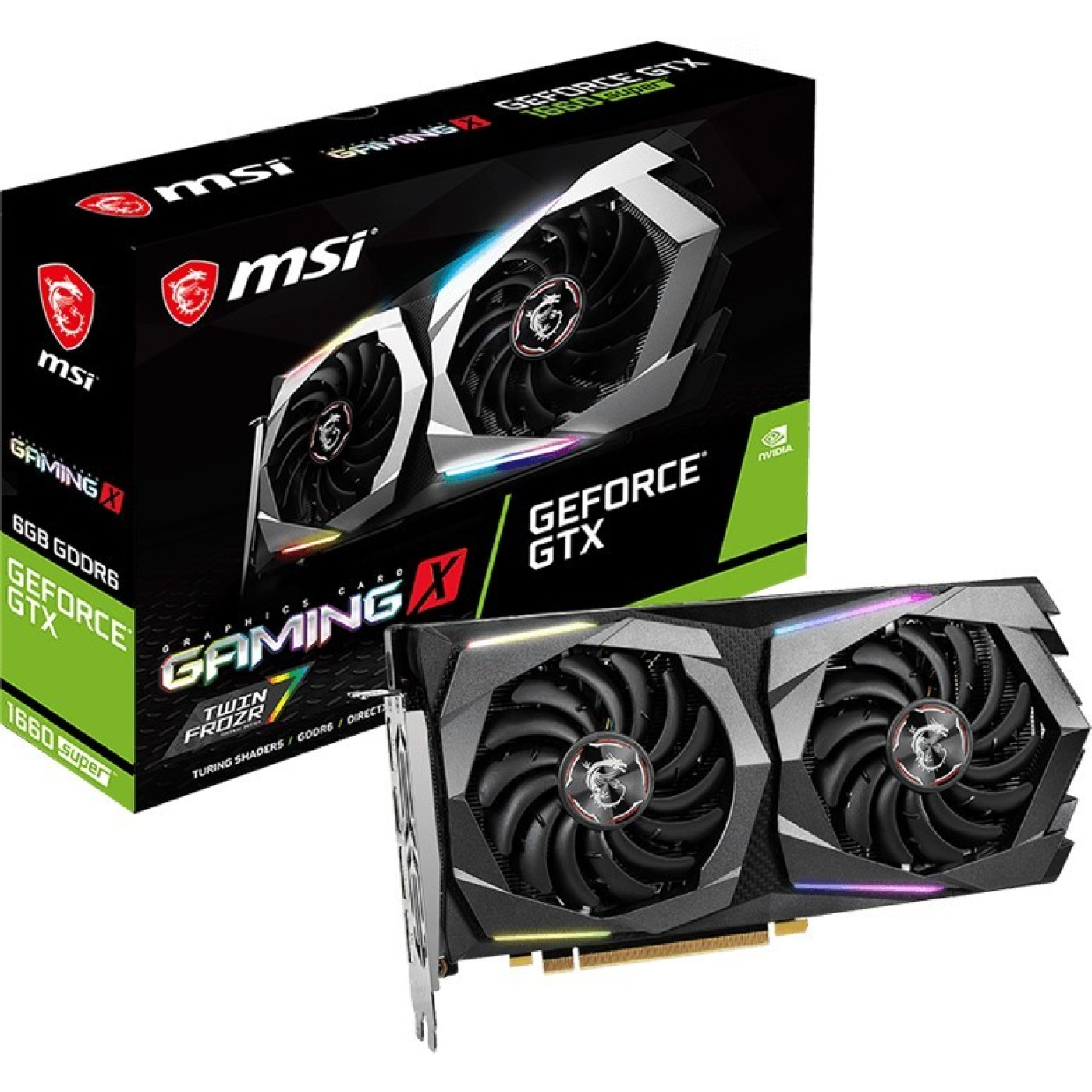 Видеокарта MSI GTX 1660 6Gb Super Gaming X (GeForce GTX 1660 SUPER GAMING X) (GDDR6, 192 bit, PCI-E 3.0 x16)