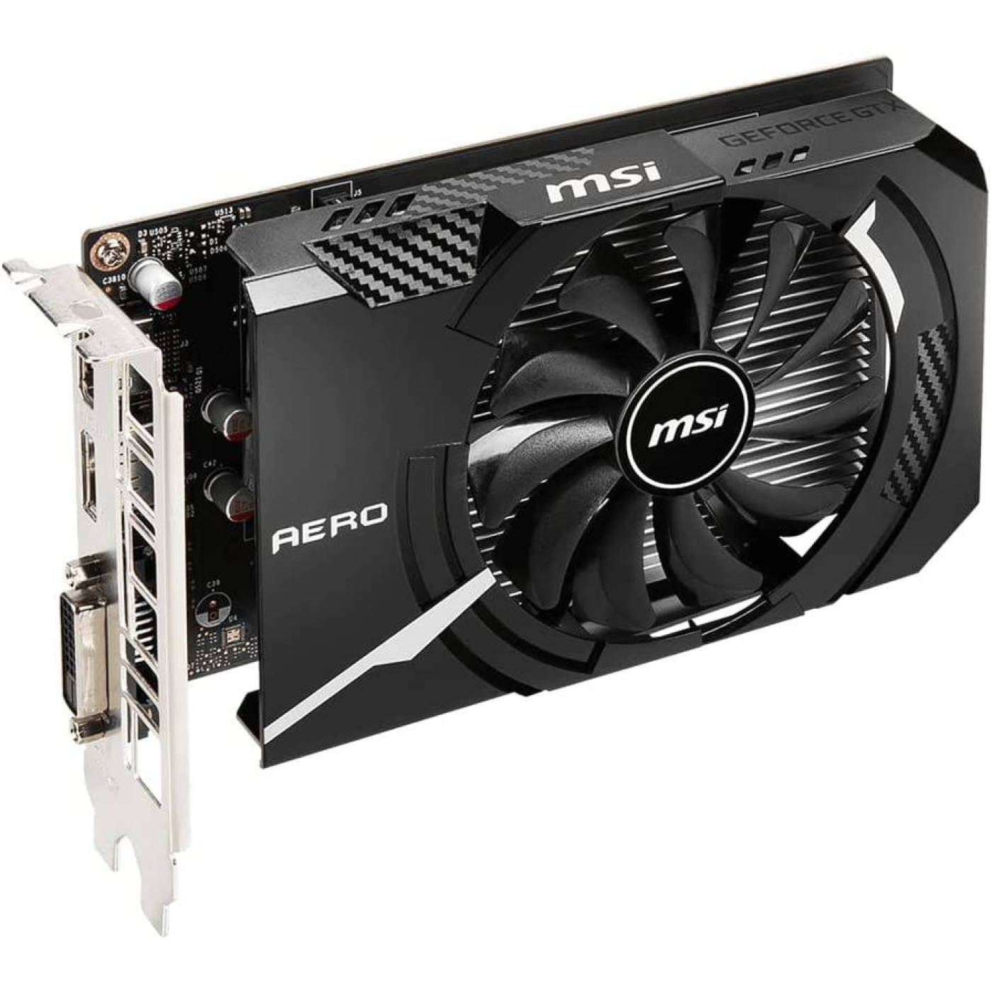 Відеокарта MSI GTX 1650 4Gb D6 AERO ITX (GTX 1650 D6 AERO ITX V1) (GDDR6, 128 bit, PCI-E 3.0 x16) Б/в
