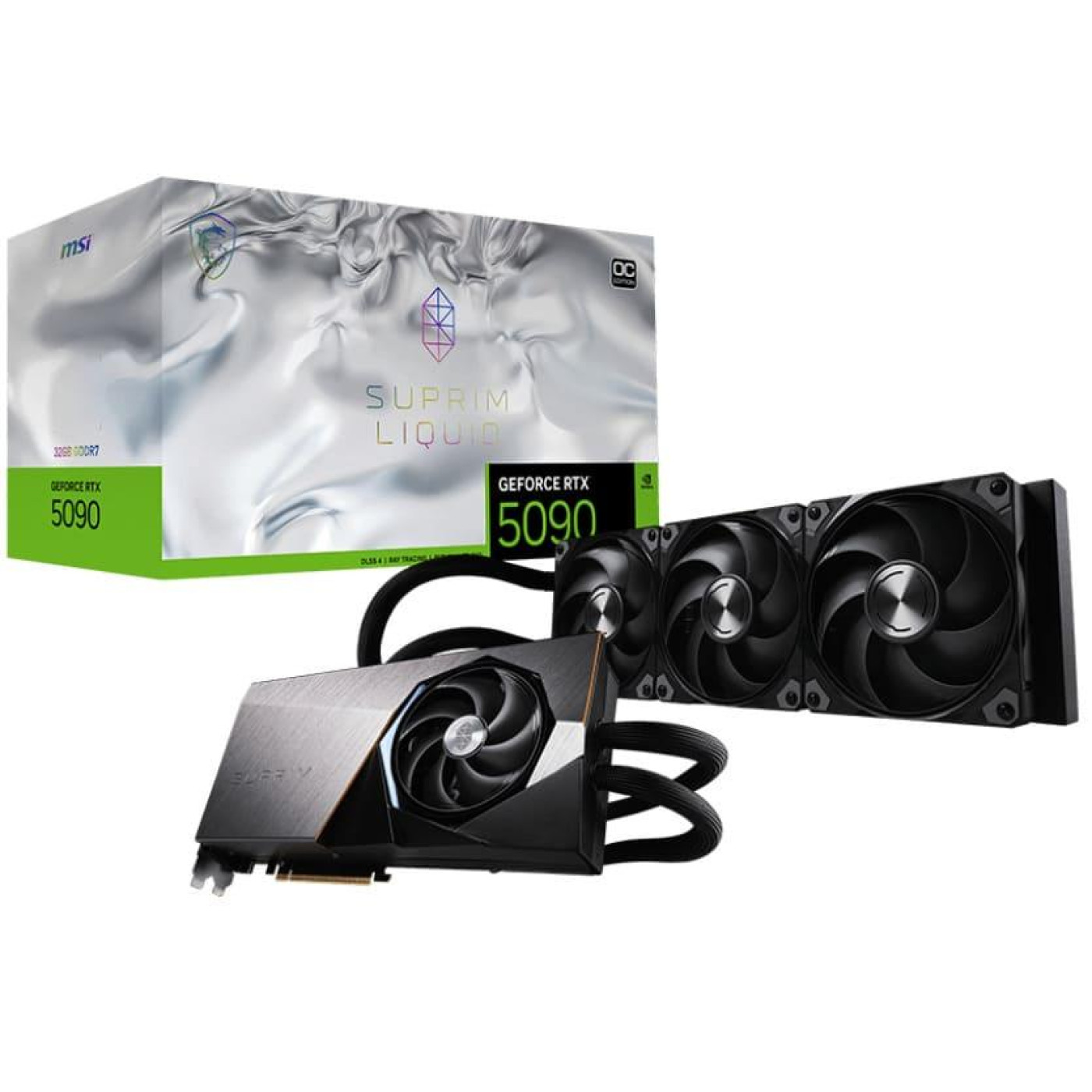Видеокарта MSI RTX 5090 32G SUPRIM LIQUID OC (RTX 5090 32G SUPRIM LIQUID OC) (GDDR7, 512 bit, PCI-E v5.0 x16)