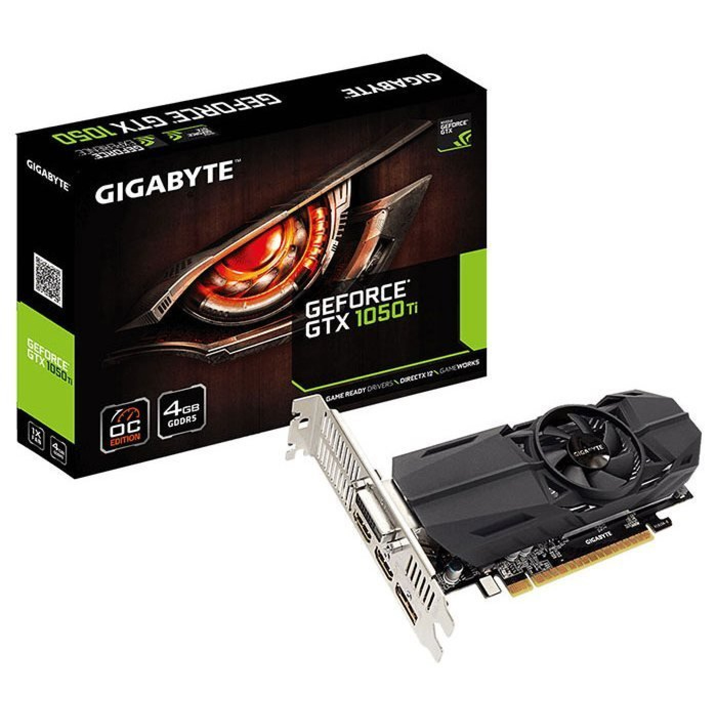 Відеокарта Gigabyte GTX 1050Ti OC Low Profile 4G (GV-N105TOC-4GL) (GDDR5, 128 bit, PCI-E 3.0 x16) Б/в