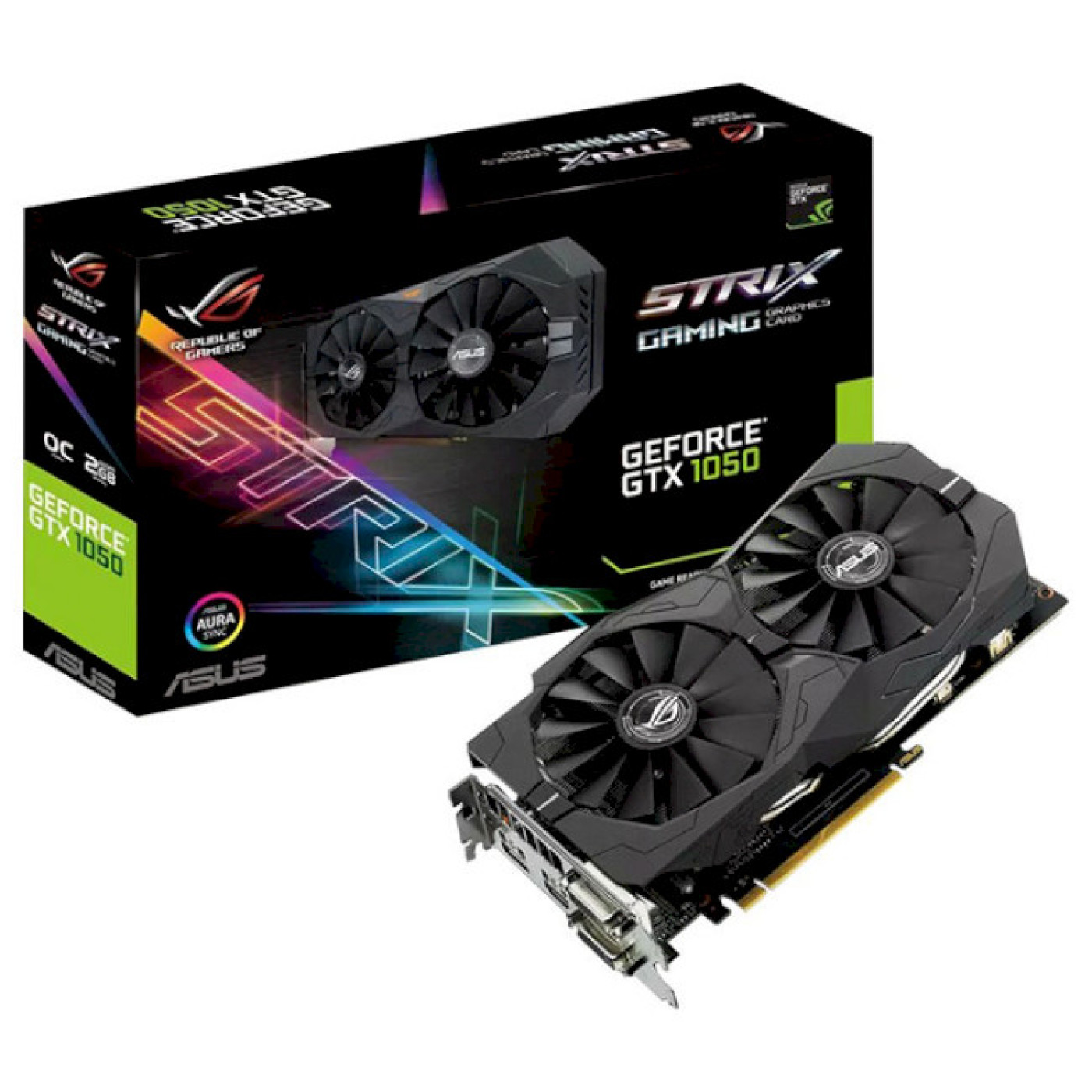 Відеокарта ASUS GTX 1050 2Gb Strix (STRIX-GTX1050-O2G-GAMING) (GDDR5, 128 bit, PCI-E 3.0 x16) Б/в