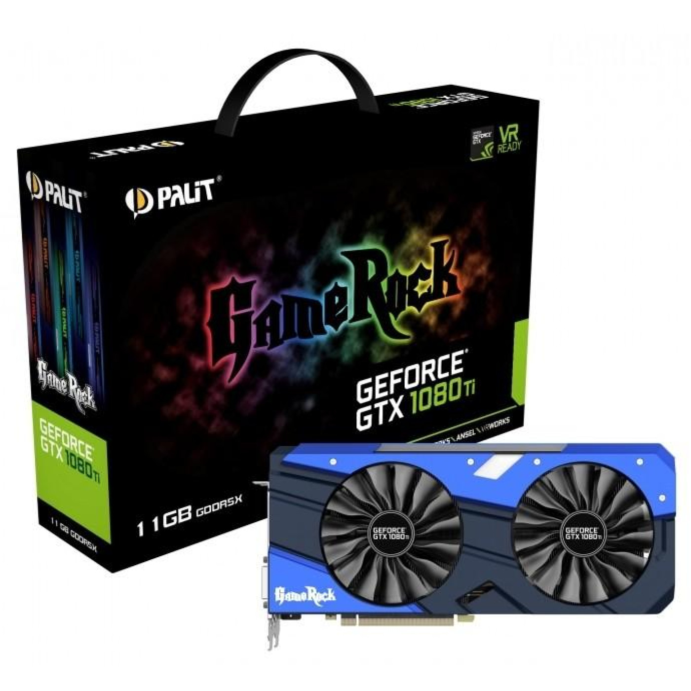 Видеокарта Palit GTX 1080Ti 11Gb GameRock (NEB108TT15LC-1020G) (GDDR5X, 352 bit, PCI-E v3.0) Б/у