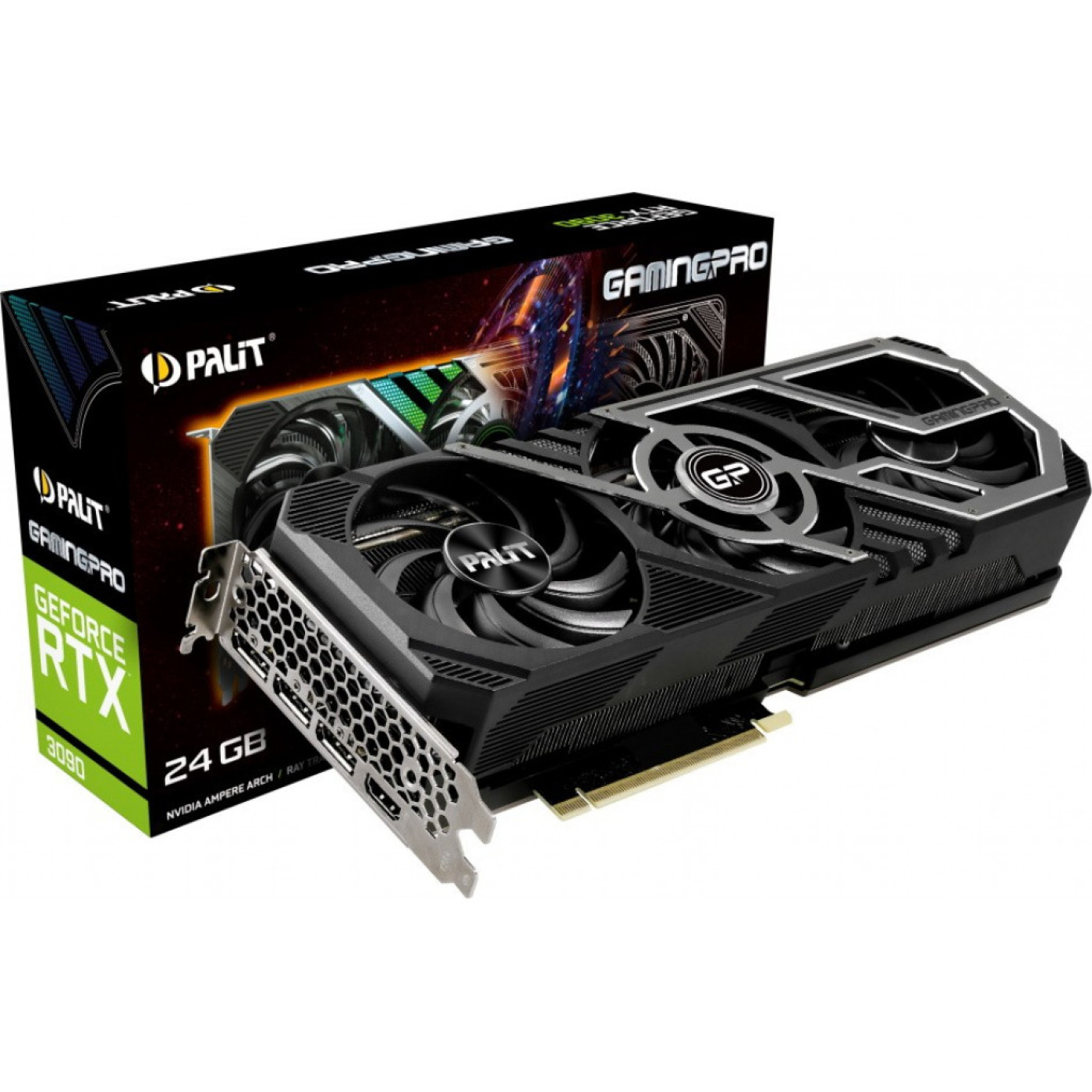 Відеокарта Palit RTX 3090 24Gb GamingPro (NED3090019SB-132BA) (GDDR6X, 384 bit, PCI-E v4.0) Б/в