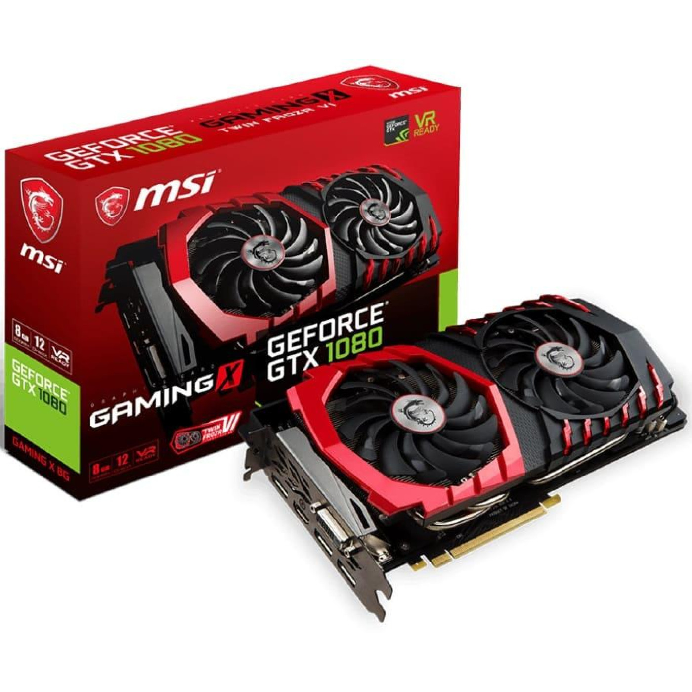 Видеокарта MSI GTX 1080 8Gb Gaming X (GeForce GTX 1080 GAMING X 8G) (GTX 1080 GAMING X 8G) (GDDR5X, 256 bit, PCI-E v3.0) Б/у