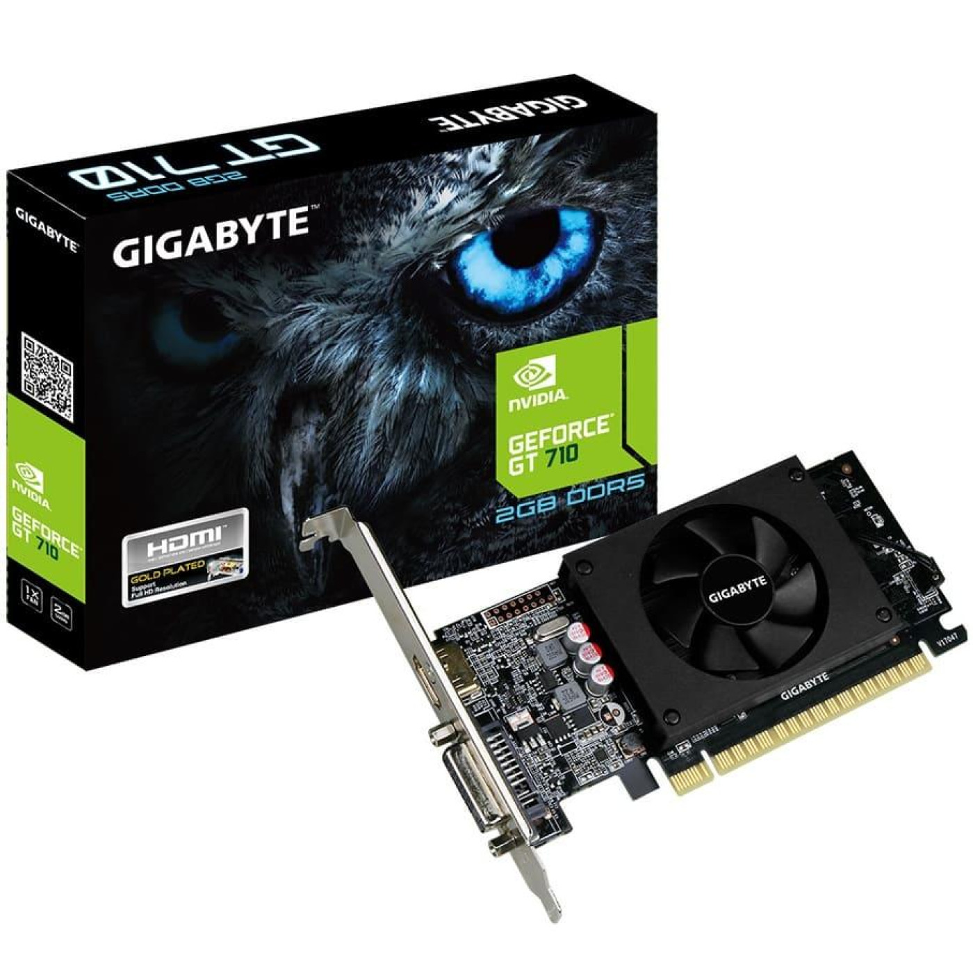 Відеокарта Gigabyte GT 710 2Gb (GV-N710D5-2GL) (GDDR5, 64 bit, PCI-E v2.0) Б/в