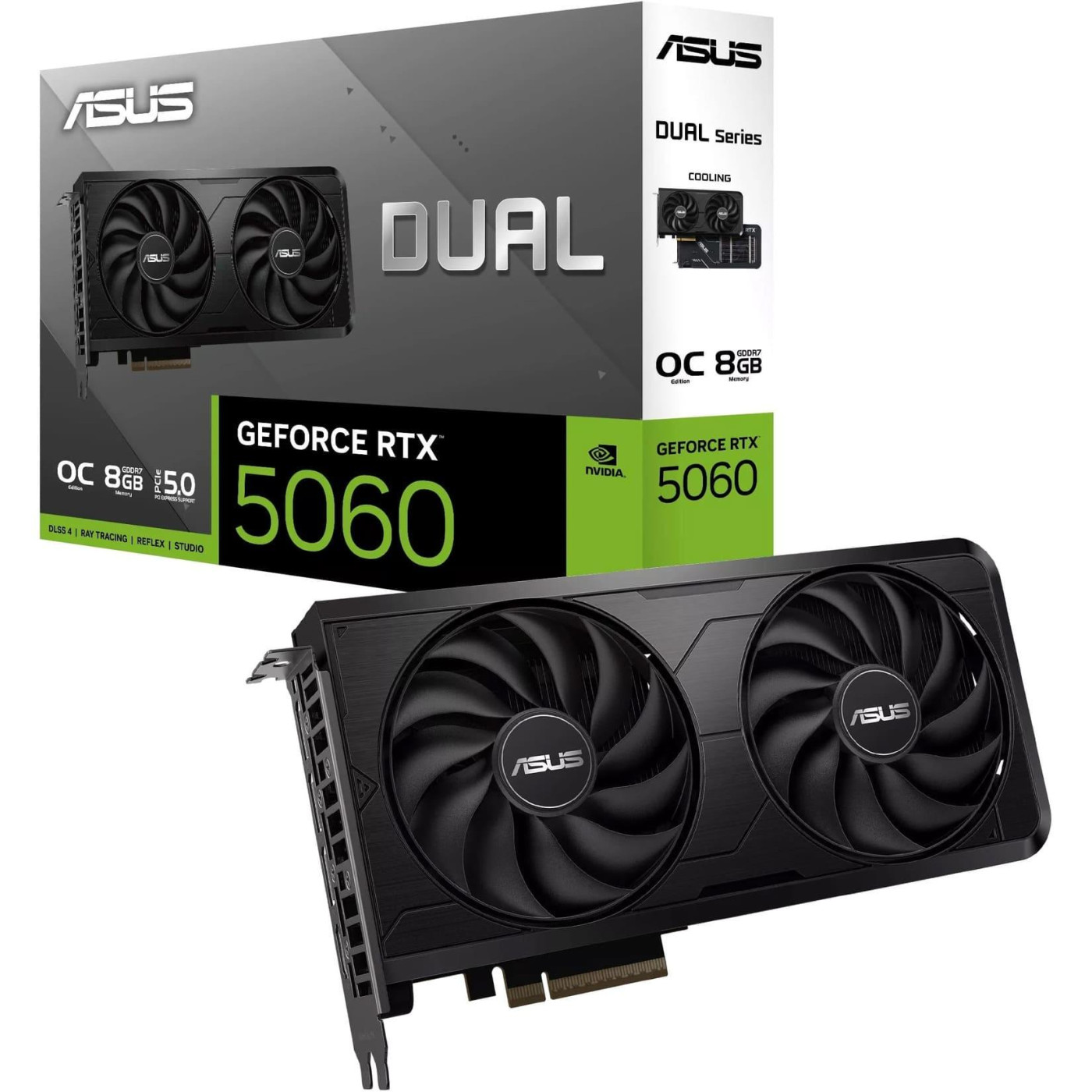 Відеокарта ASUS RTX 5060 8GB DUAL OC EVO (DUAL-RTX5060-O8G-EVO) (GDDR7, 128 bit, PCI-E v5.0 x16)