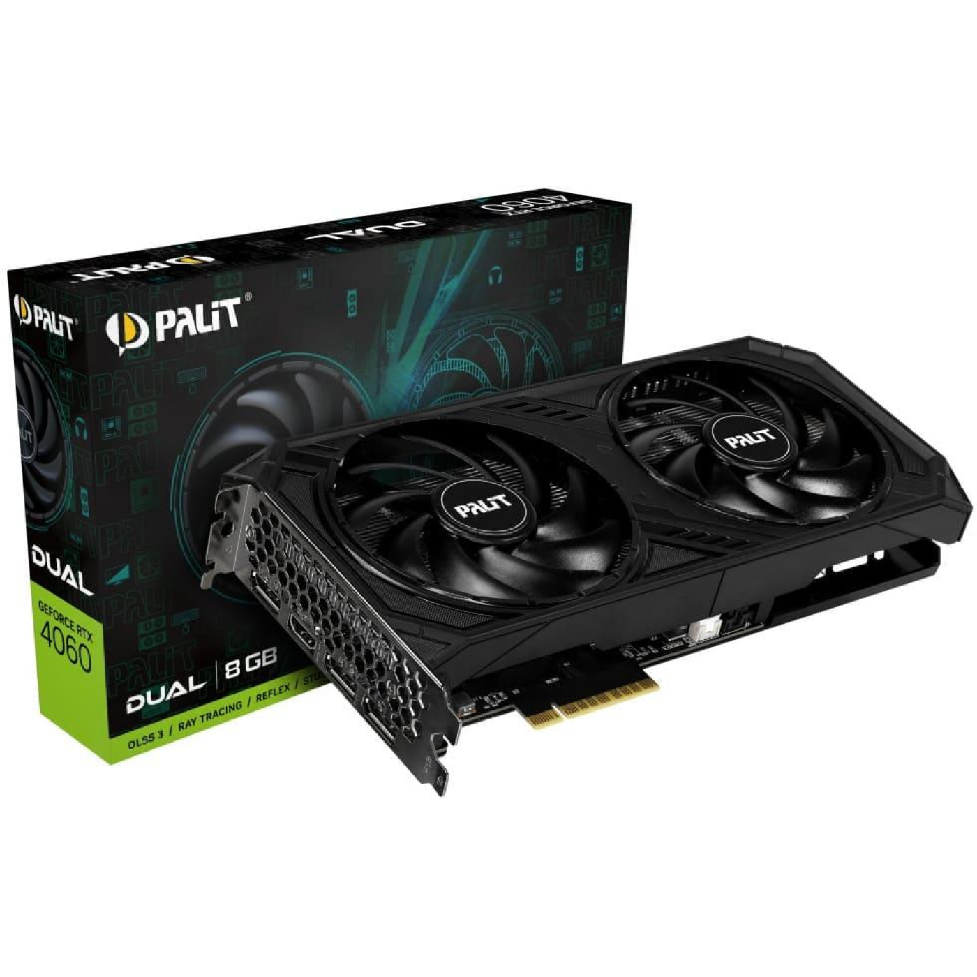 Відеокарта Palit RTX 4060 8GB Dual (NE64060019P1-1070D) (GDDR6, 128 bit, PCI-E v4.0) Б/в