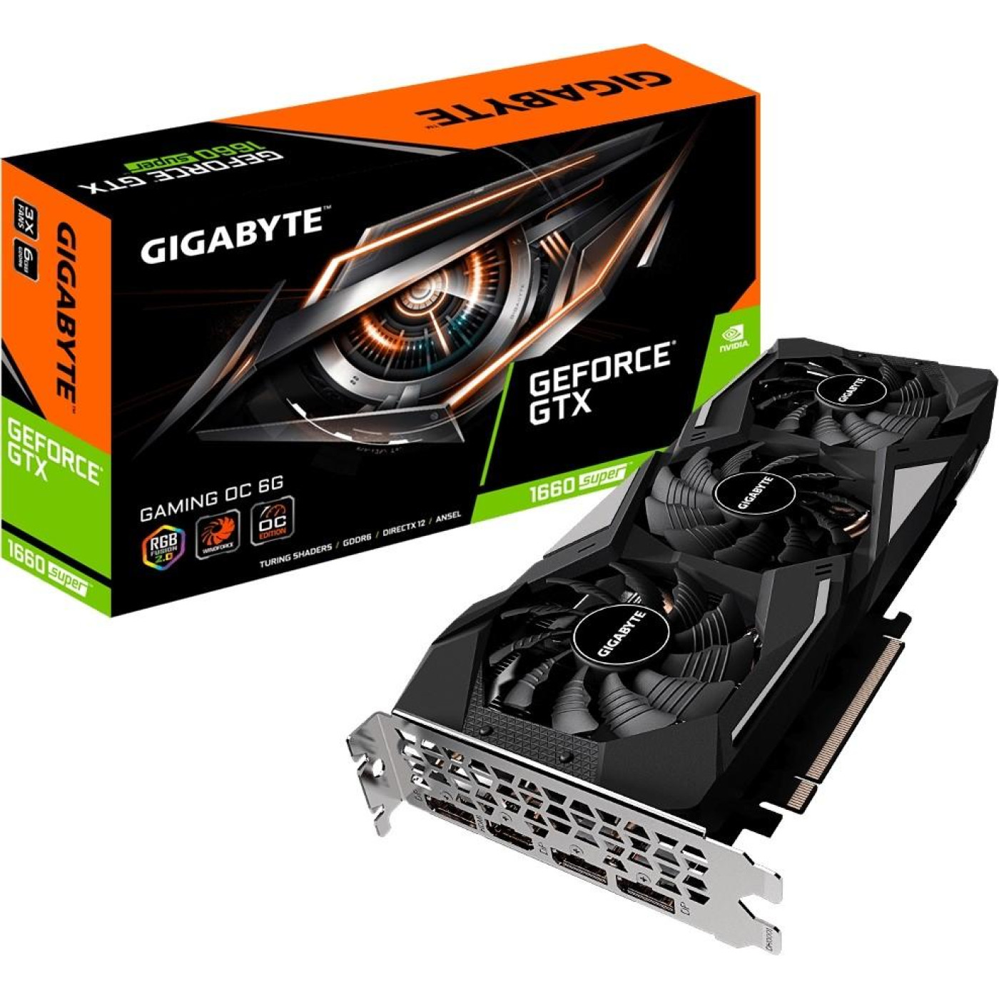 Відеокарта Gigabyte GTX 1660 6Gb Super Gaming OC (GV-N166SGAMING OC-6GD) (GDDR6, 192 bit, PCI-E v3.0) Б/в