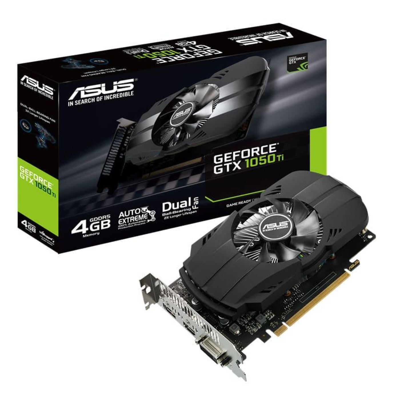 Видеокарта ASUS GTX 1050Ti 4Gb Phoenix (PH-GTX1050TI-4G) (GDDR5, 128 bit, PCI-E 3.0 x16) Б/у