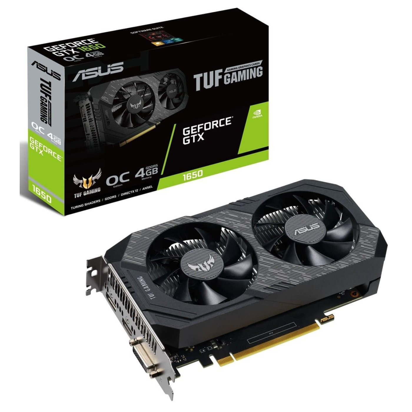 Відеокарта ASUS GTX 1650 4Gb TUF Gaming OC (TUF-GTX1650-O4G-GAMING) (GDDR5, 128 bit, PCI-E 3.0 x16) Б/в