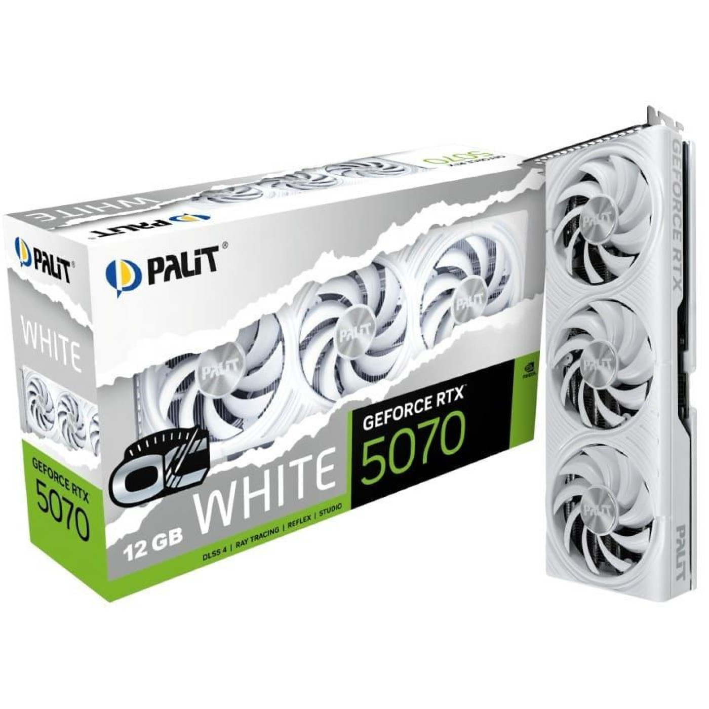 Видеокарта Palit RTX 5070 12GB White OC (NE75070U19K9-GB2050W) (GDDR7, 192 bit, PCI-E v5.0 x16)