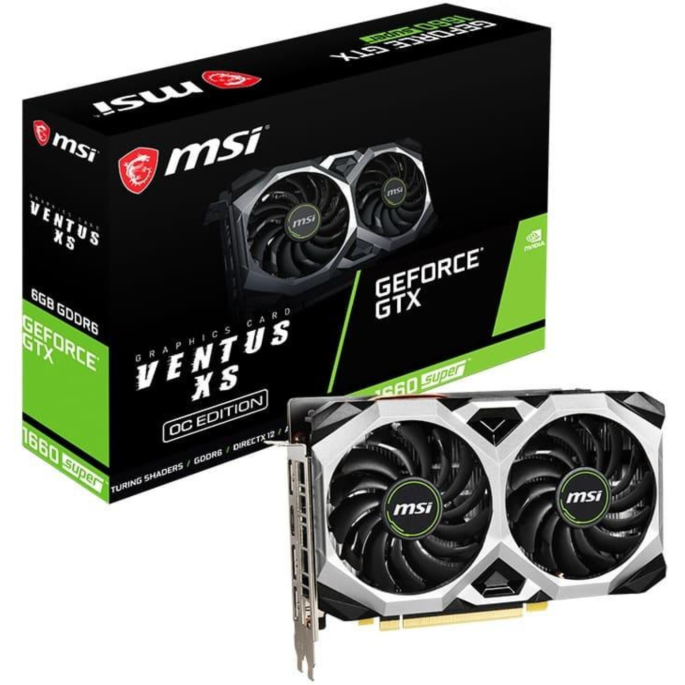 Видеокарта MSI GTX 1660 6Gb Super Ventus XS C OC (GeForce GTX 1660 Super Ventus XS C OC) (GDDR6, 192 bit, PCI-E 3.0 x16) Б/у