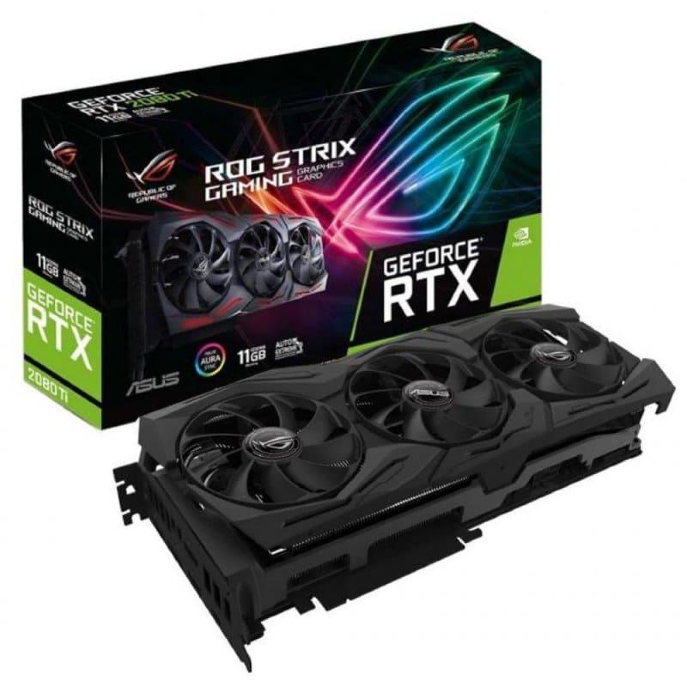 Відеокарта ASUS RTX 2080Ti 11Gb ROG Strix (ROG-STRIX-RTX2080TI-11G-GAMING) (ROG-STRIX-RTX2080TI-11G-GAMING.) (GDDR6, 352 bit, PCI-E 3.0 x16) Б/в