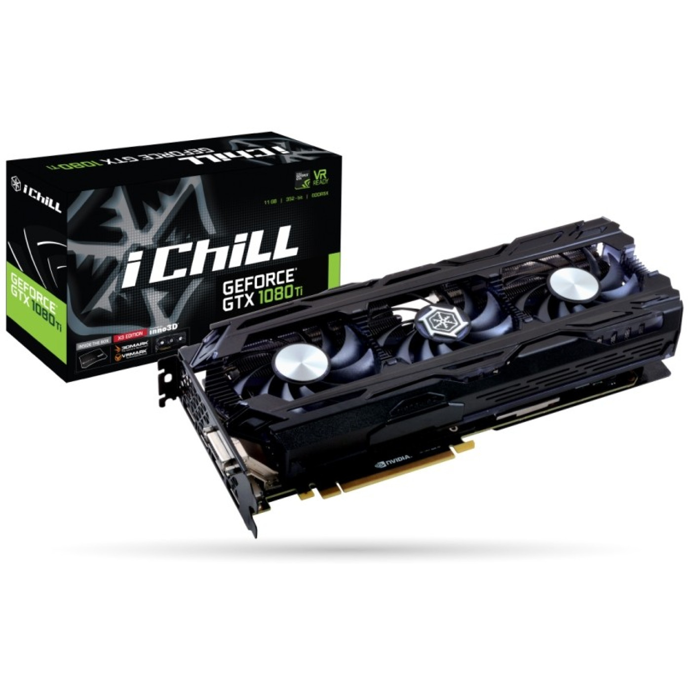 Відеокарта Inno3D GTX 1080Ti 11Gb X3 iChill HerculeZ (C108T3-1SDN-Q6MNX) (GDDR5X, 352 bit, PCI-E 3.0 x16) Б/в