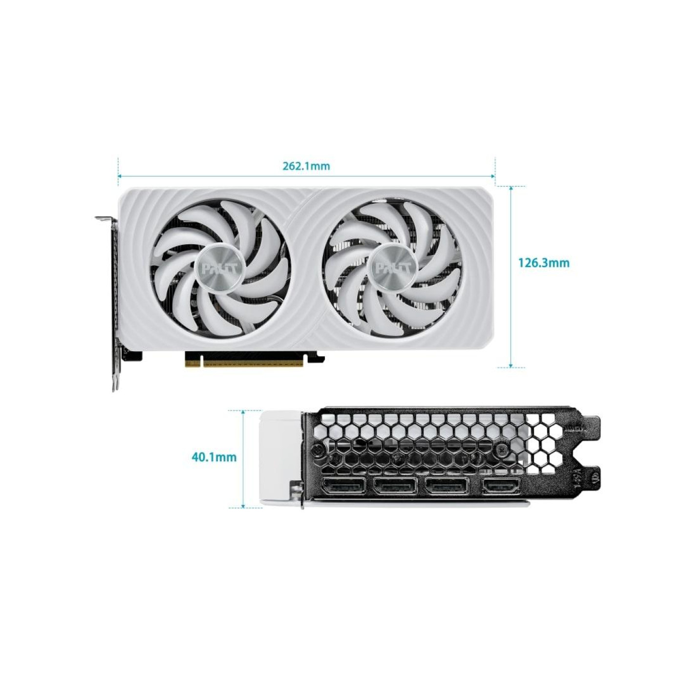 Відеокарта Palit RTX 5060 8GB WHITE OC (NE75060U19P1-GB2063M) (GDDR7, 128 bit, PCI-E v5.0 x16)