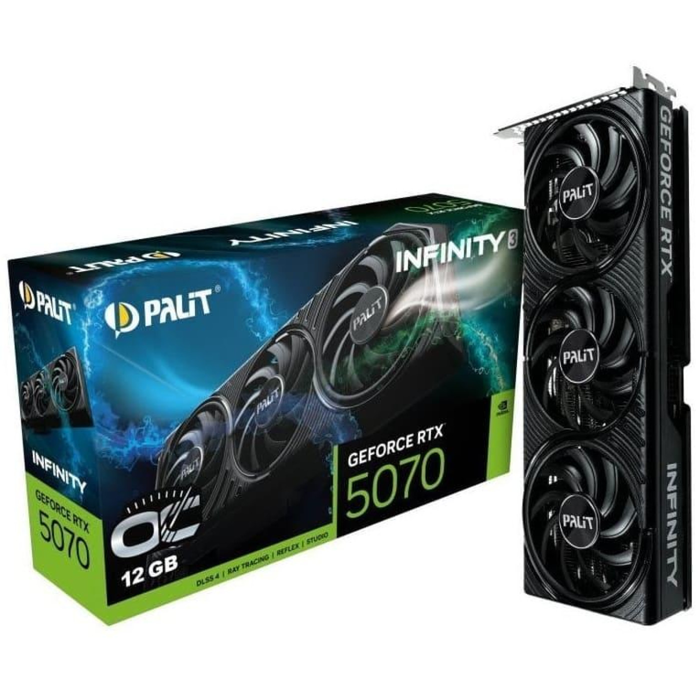 Видеокарта Palit RTX 5070 12GB Infinity 3 OC (NE75070S19K9-GB2050S) (GDDR7, 192 bit, PCI-E v5.0 x16)