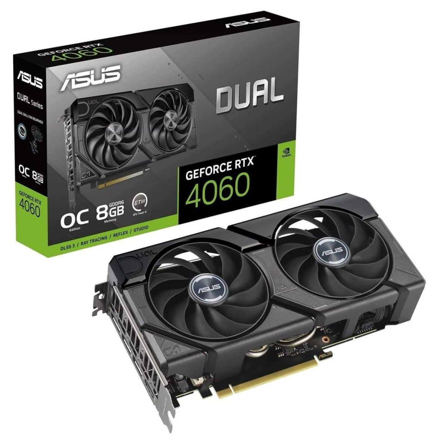 Відеокарта ASUS RTX 4060 8GB DUAL OC EVO (DUAL-RTX4060-O8G-EVO) (GDDR6, 128 bit, PCI-E v4.0) Б/в