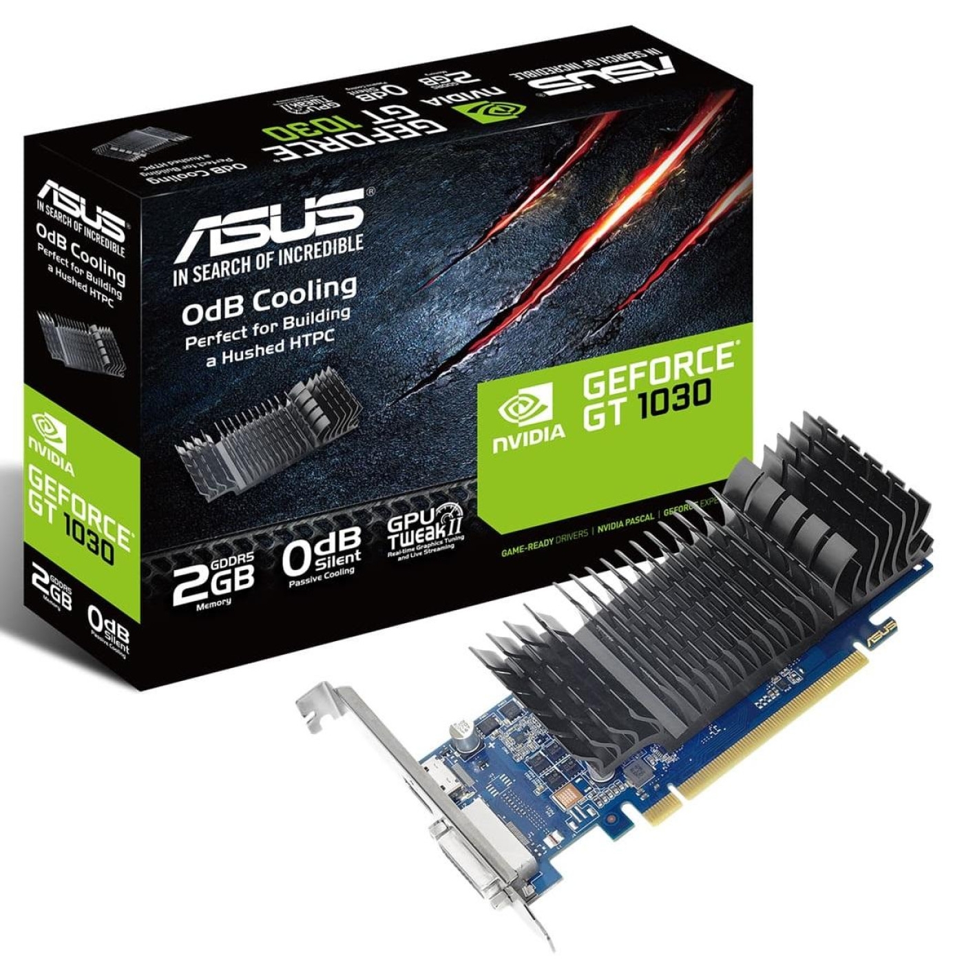Відеокарта ASUS GT 1030 2Gb (GT1030-SL-2G-BRK) (GDDR5, 64 bit, PCI-E 3.0 x16)
