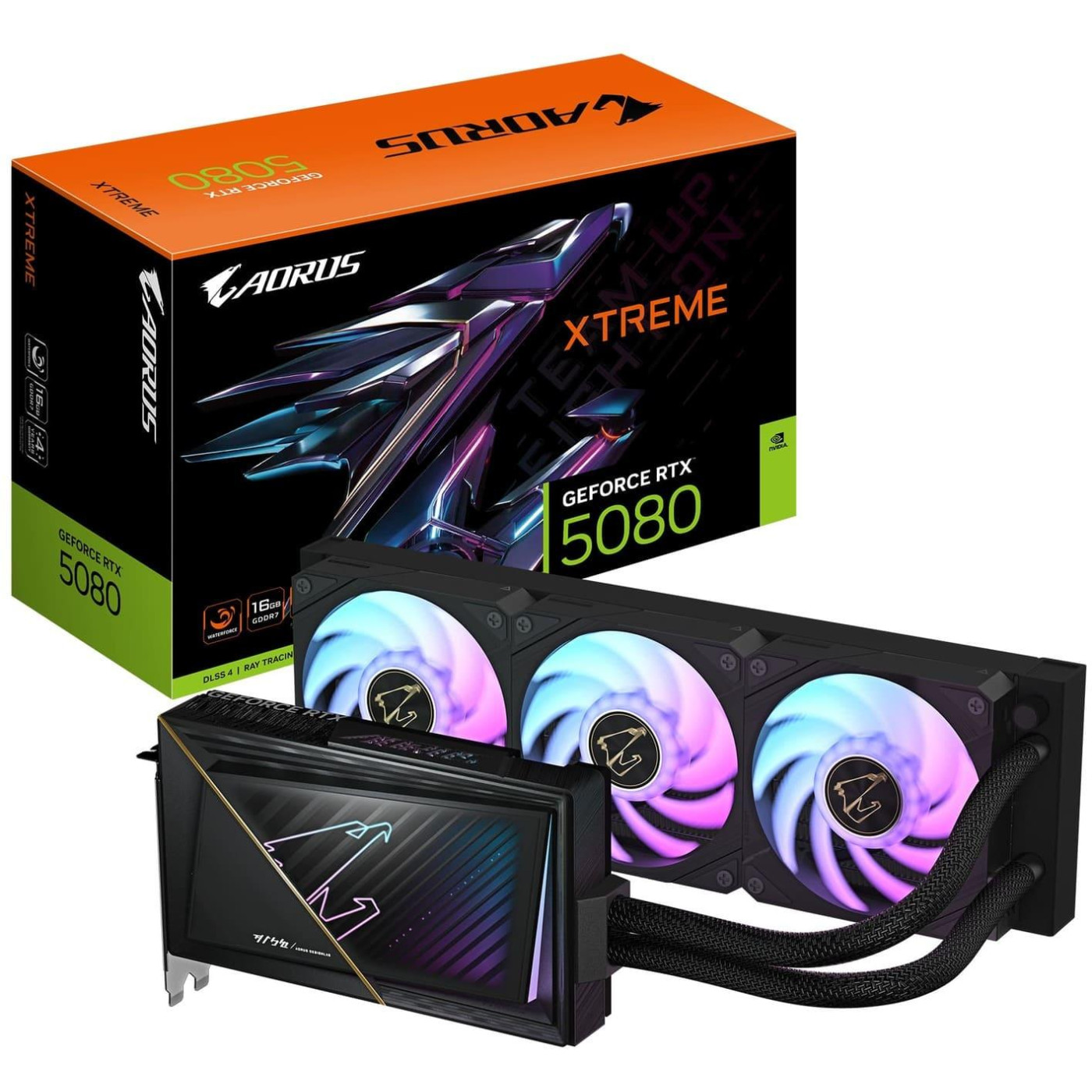Відеокарта Gigabyte RTX 5080 16GB AORUS XTREME WATERFORCE (GV-N5080AORUSX W-16GD) (GDDR7, 256 bit, PCI-E v5.0 x16)