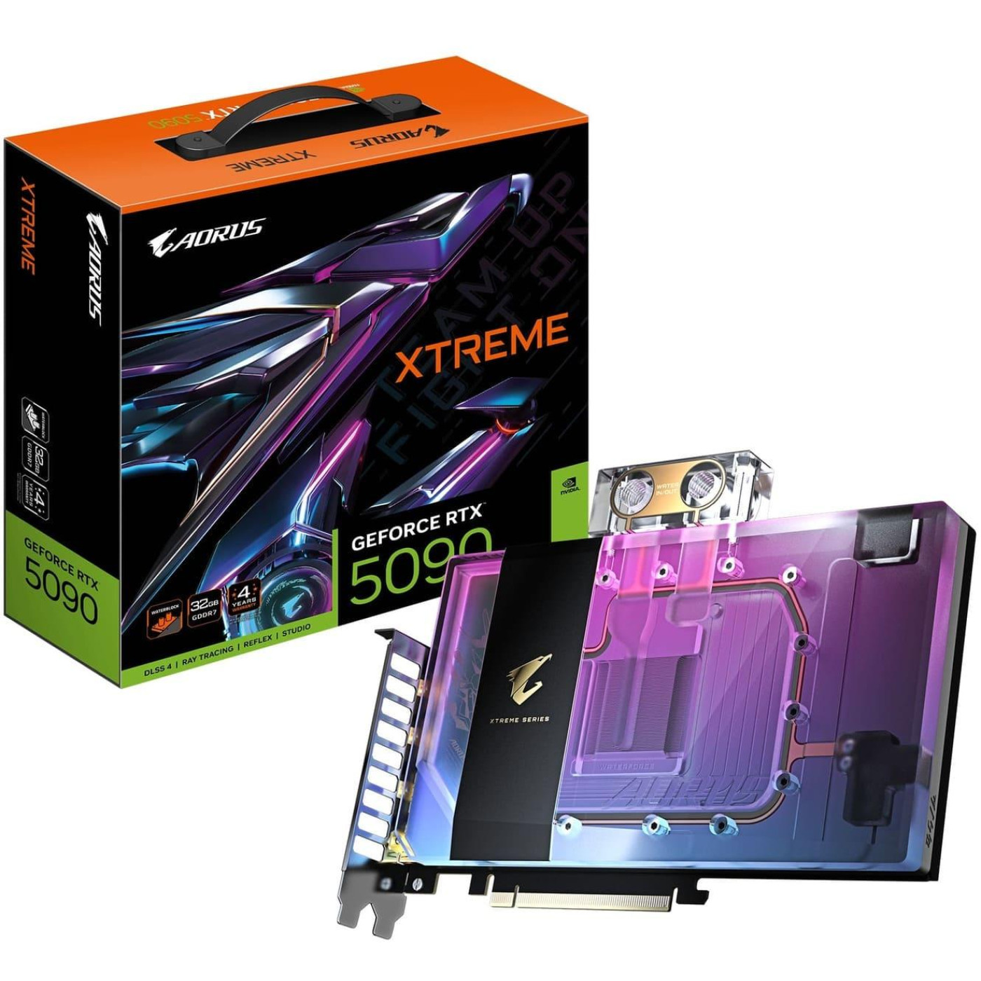 Відеокарта GIGABYTE RTX 5090 32Gb AORUS XTREME WATERFORCE WB (GV-N5090AORUSX WB-32GD) (GDDR7, 512 bit, PCI-E v5.0 x16)