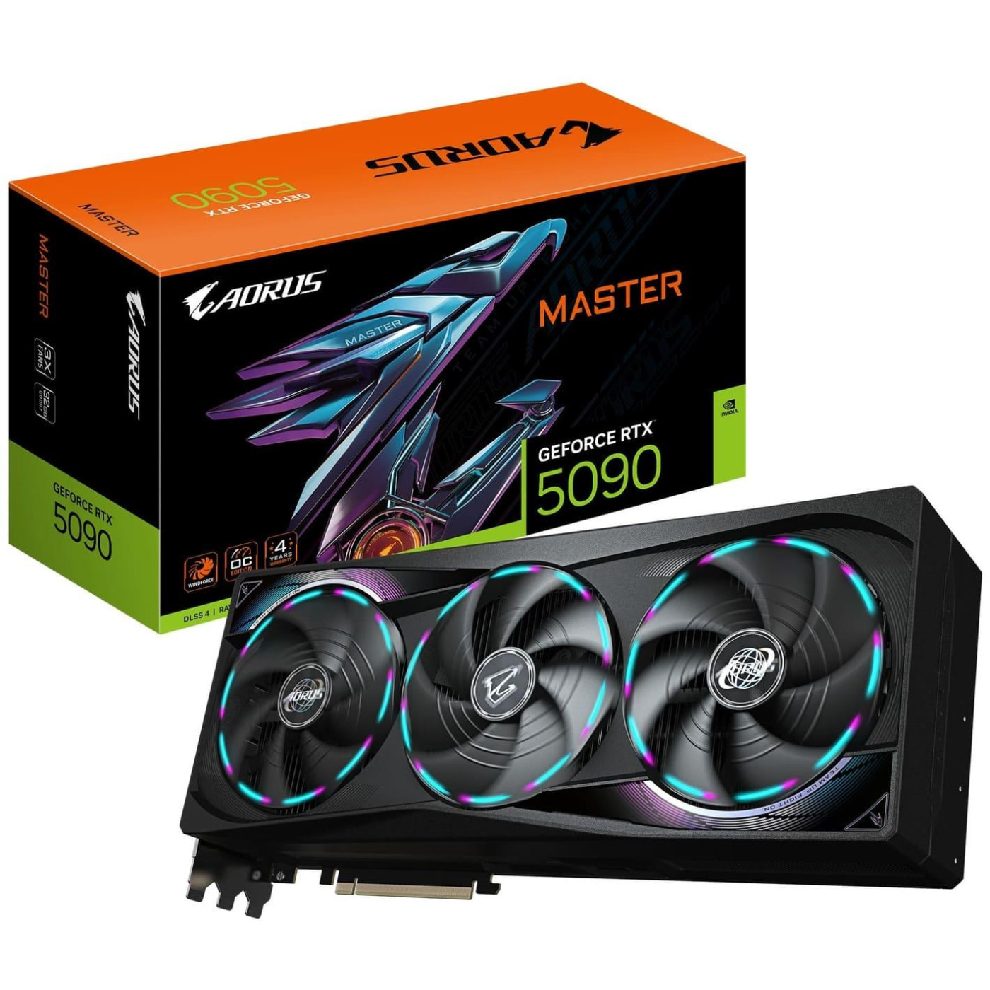Відеокарта Gigabyte RTX 5090 32GB AORUS MASTER (GV-N5090AORUS M-32GD) (GDDR7, 512 bit, PCI-E v5.0 x16)